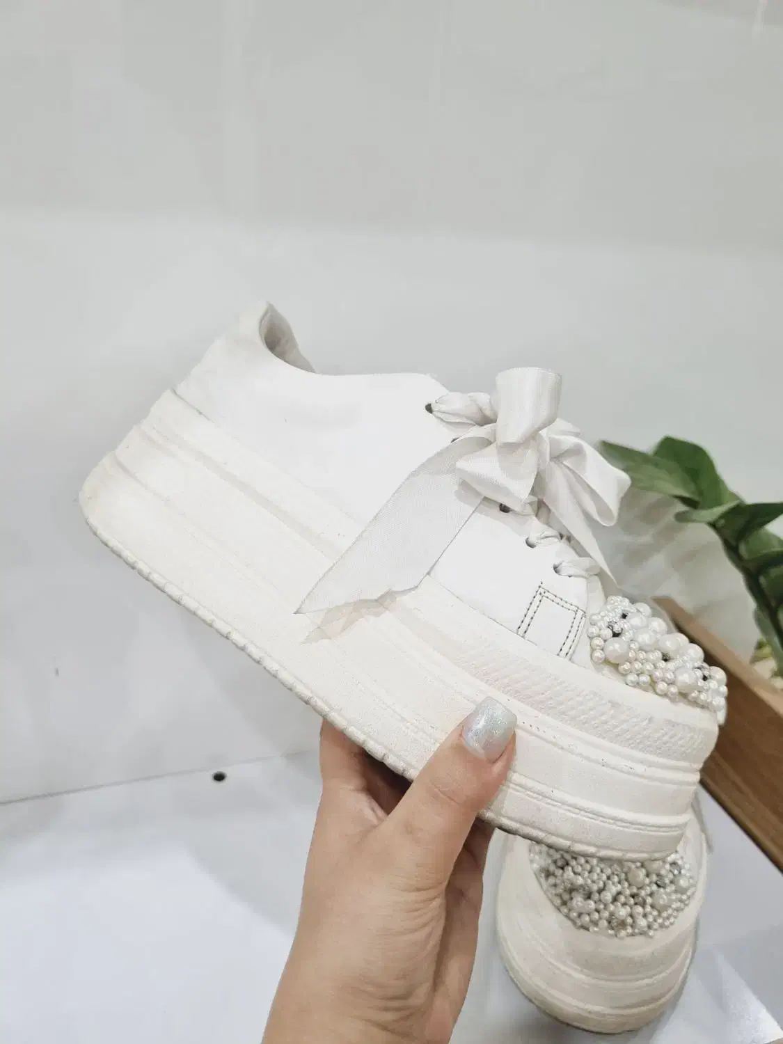 کفش کتونی مجلسی عروس عقد سایز ۳۷ لژ ۷ سانت|کیف، کفش، کمربند|قرچک, شهرک طلائیه|دیوار