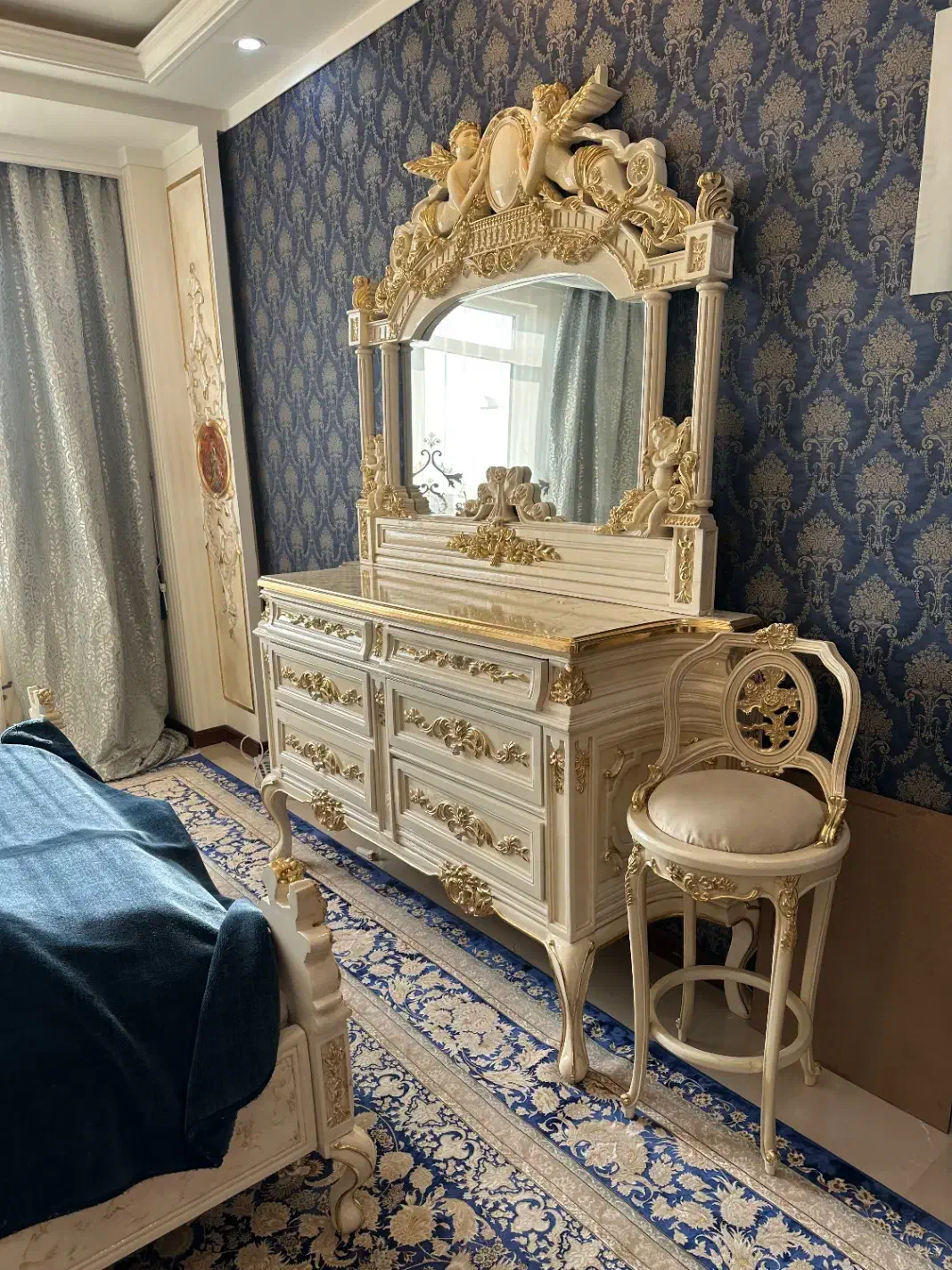 سرویس خواب سلطنتی دونفره داتیس باشکوه ترک در حدخاص|تخت و سرویس خواب|تهران, سازمان برنامه شمالی|دیوار