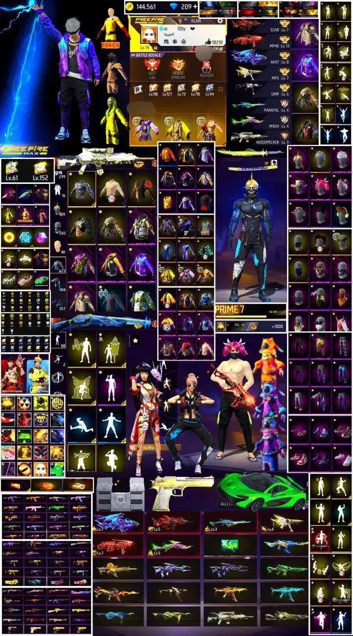 اکانت فیری فایر|کنسول، بازی ویدئویی و آنلاین|برازجان, |دیوار