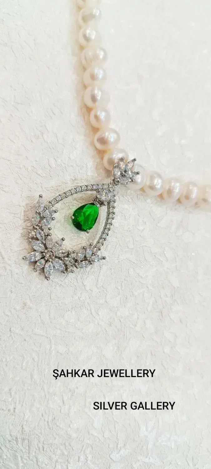 ست جواهر زمرد اشکی از نـقره شـاهـکار|جواهرات|ارومیه, |دیوار