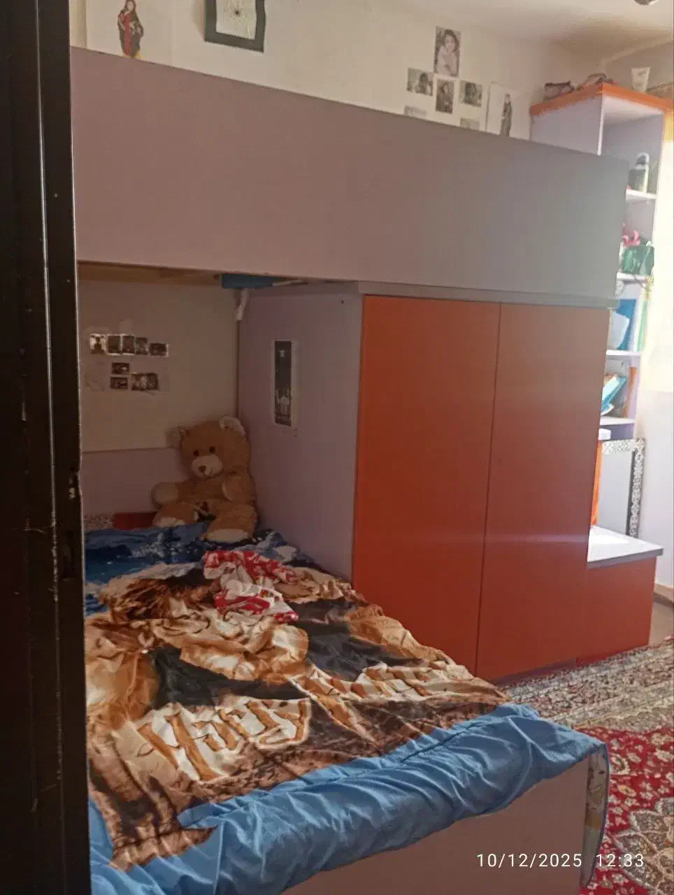 تخت خواب ۲ طبقه|تخت و سرویس خواب|قائم‌شهر, |دیوار