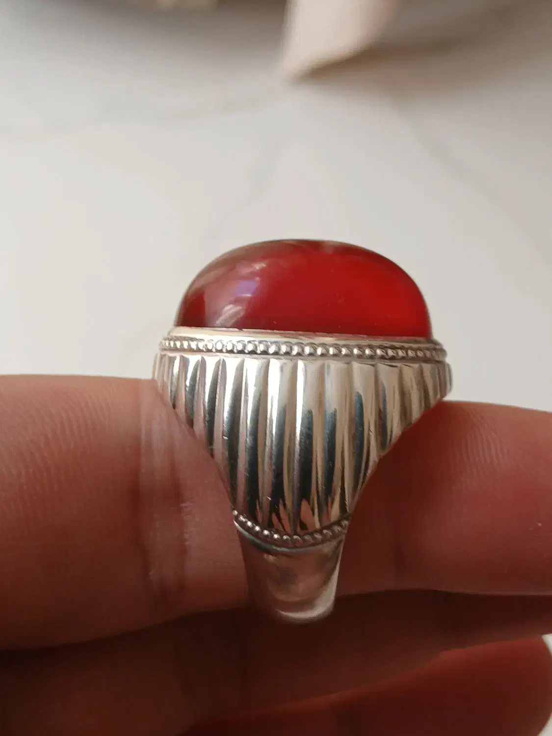 انگشتر فدیوم مهدی جدی عقیق سرخ|جواهرات|تهران, بازار|دیوار