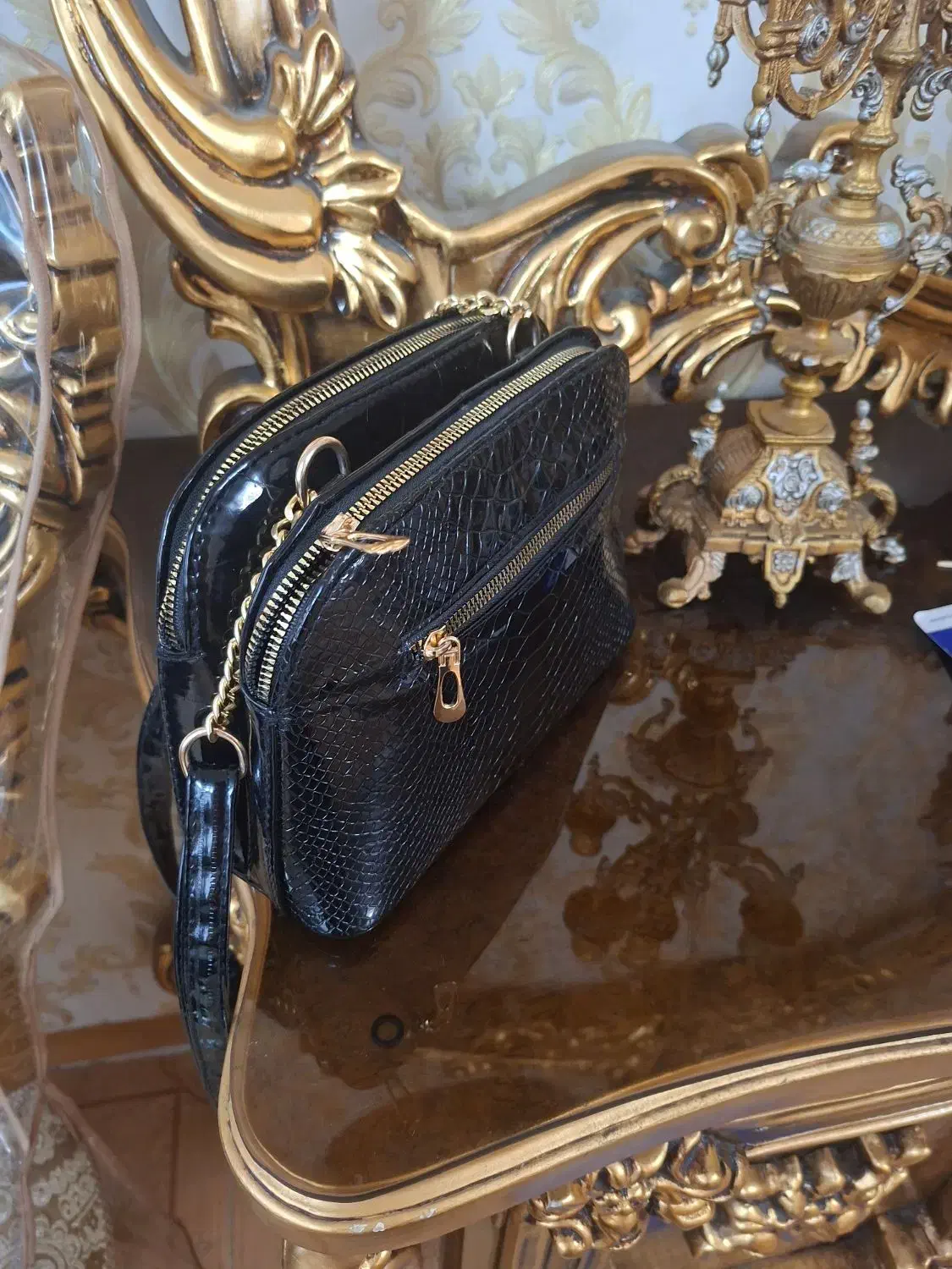 کیف ورنی مجلسی  دخترانه دوشی نو|کیف، کفش، کمربند|قزوین, |دیوار