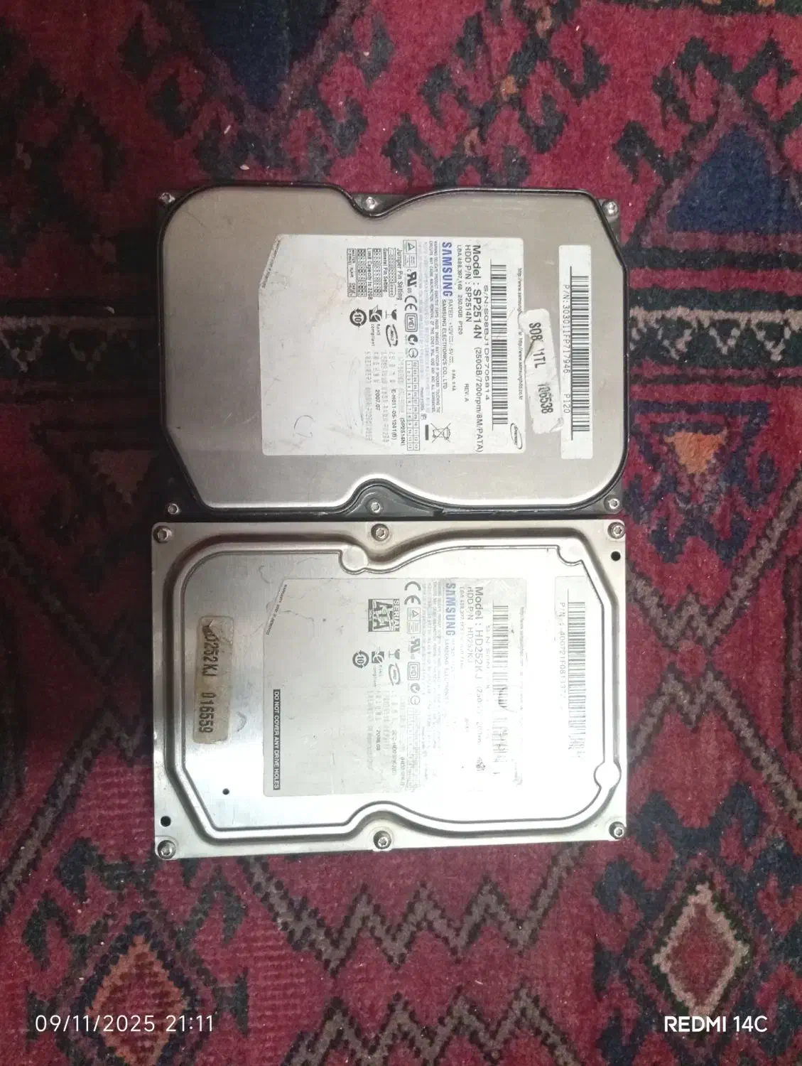 دو عدد هارد 250 گیگ حافظه|قطعات و لوازم جانبی رایانه|مشهد, طلاب|دیوار