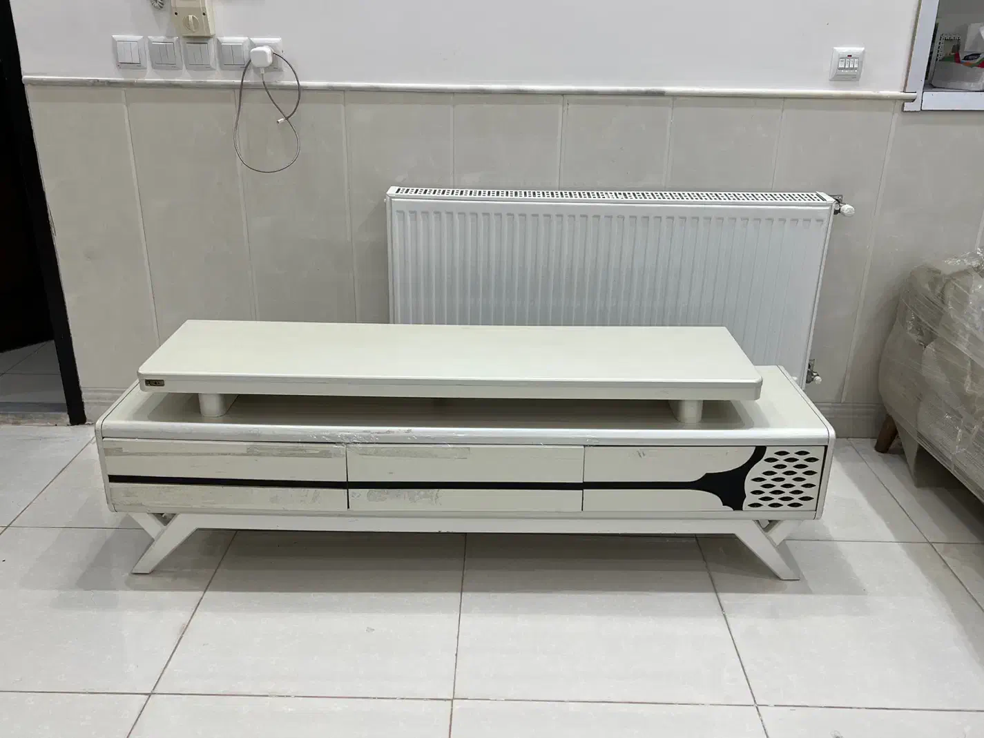 میز تلویزیون با اینه وشمعدان و فرش ۶متری|فرش|میبد, |دیوار