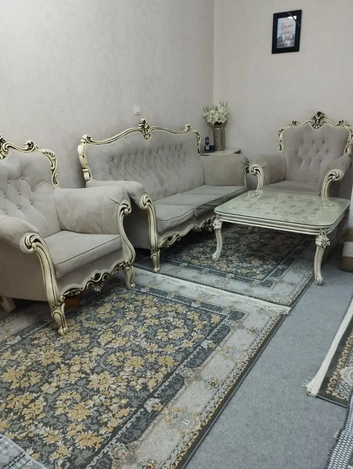 مبل استیل کلاسیک ۷نفره|مبلمان خانگی و میز عسلی|تهران, تهرانسر شمالی|دیوار