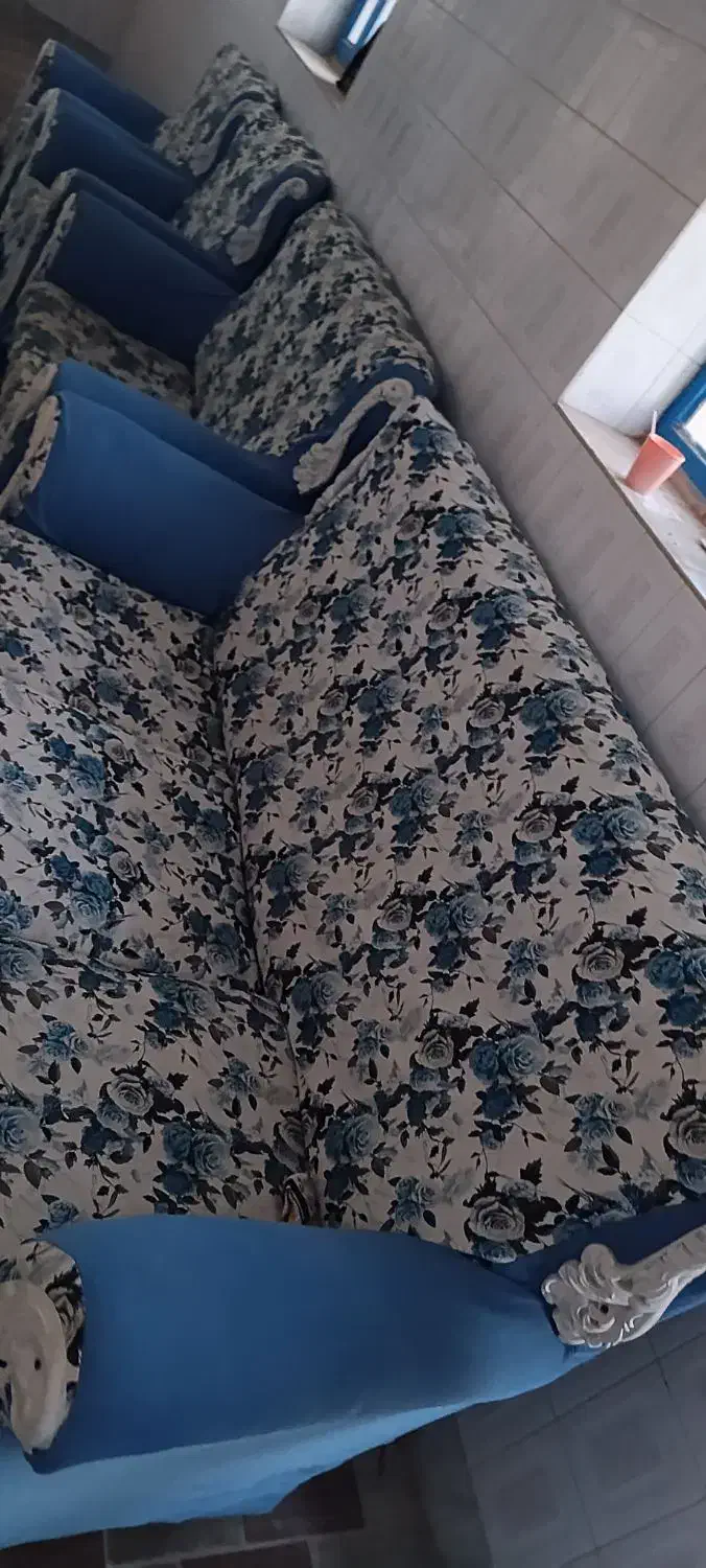 مبل هفت نفره خوش رنگ  در حد نو|مبلمان خانگی و میز عسلی|اردکان, |دیوار