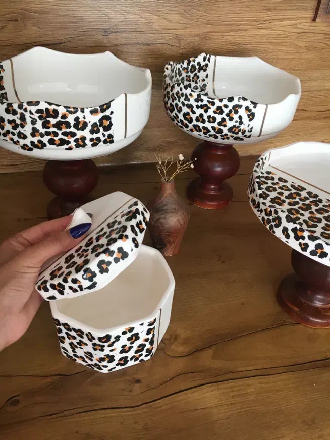 سرویس کامل پذیرایی سرامیک دستساز|ظروف سرو و پذیرایی|گرگان, |دیوار