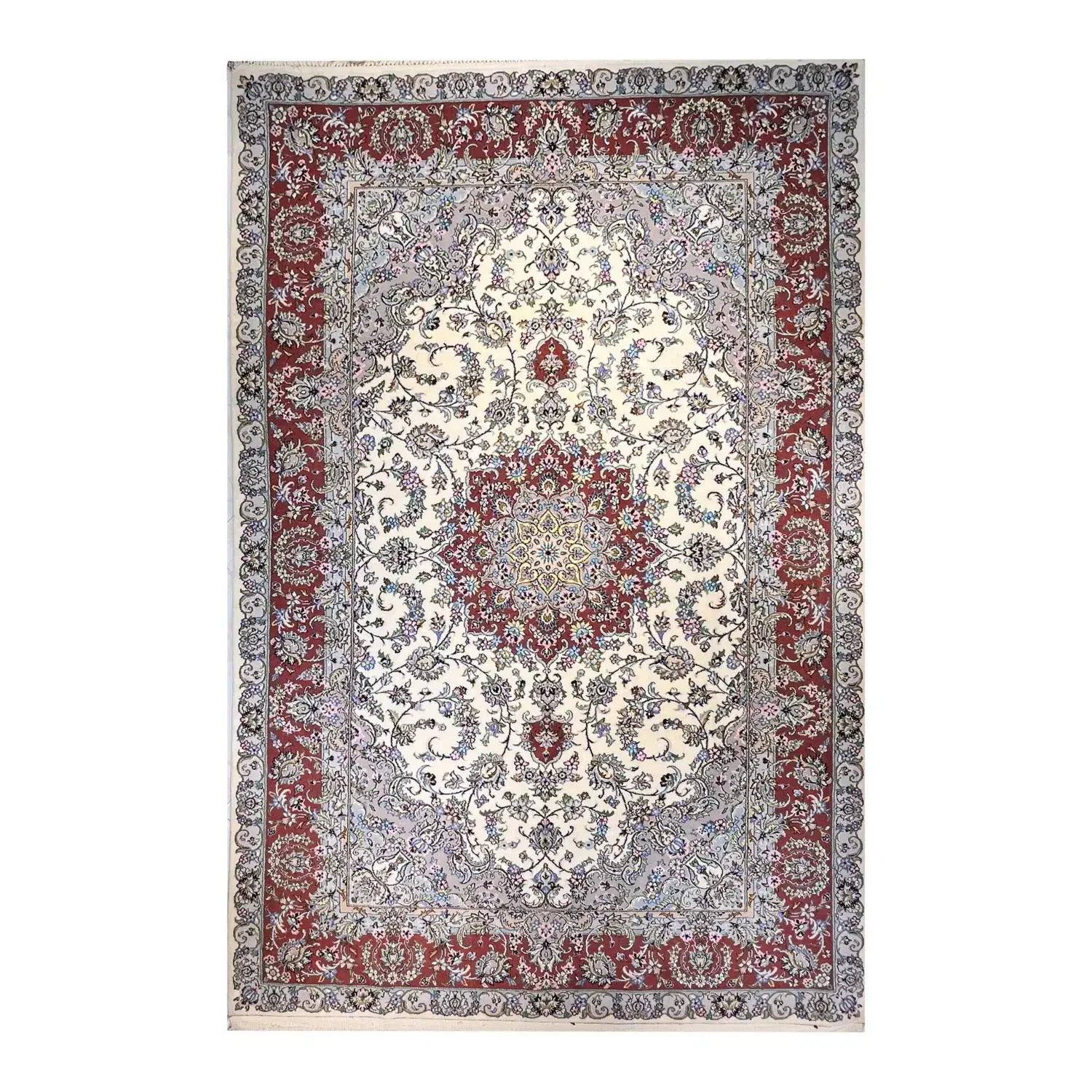 فرش دستبافت جفت شش متری(کاشان) گل ابریشم|فرش|تهران, شکوفه|دیوار