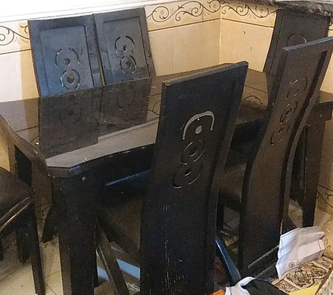 میز نهار خوری وبوفه ومجسمه|میز و صندلی غذاخوری|زابل, |دیوار