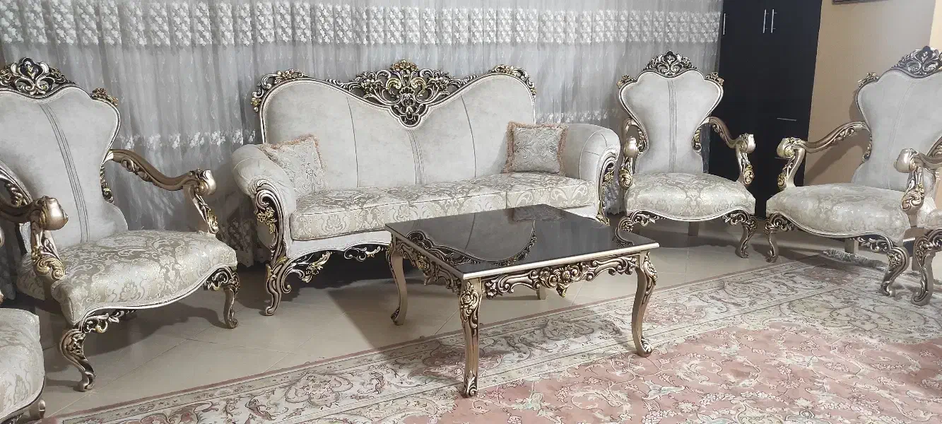 مبل سلطنتی خیلی شیک و نو مناسب جهیزیه|مبلمان خانگی و میز عسلی|نیشابور, شهرک بهداری|دیوار