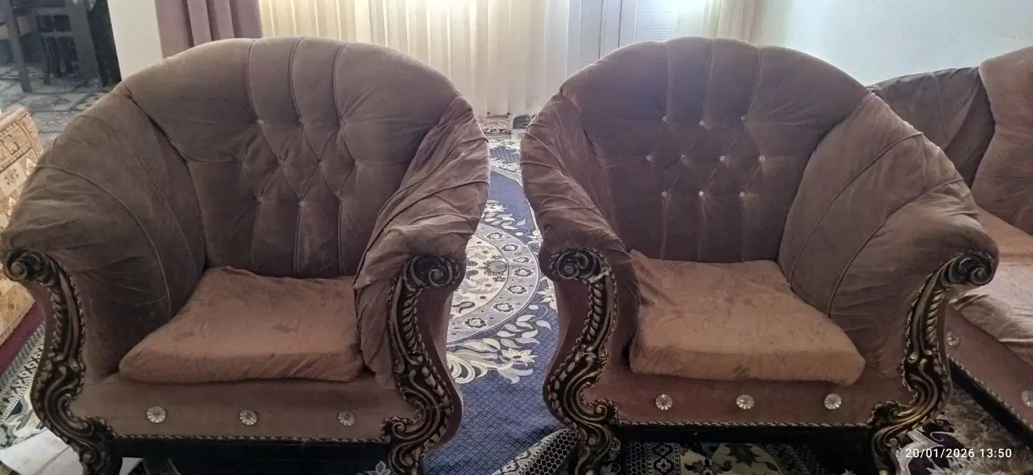 مبل راحتی کار کرده|مبلمان خانگی و میز عسلی|شال, |دیوار