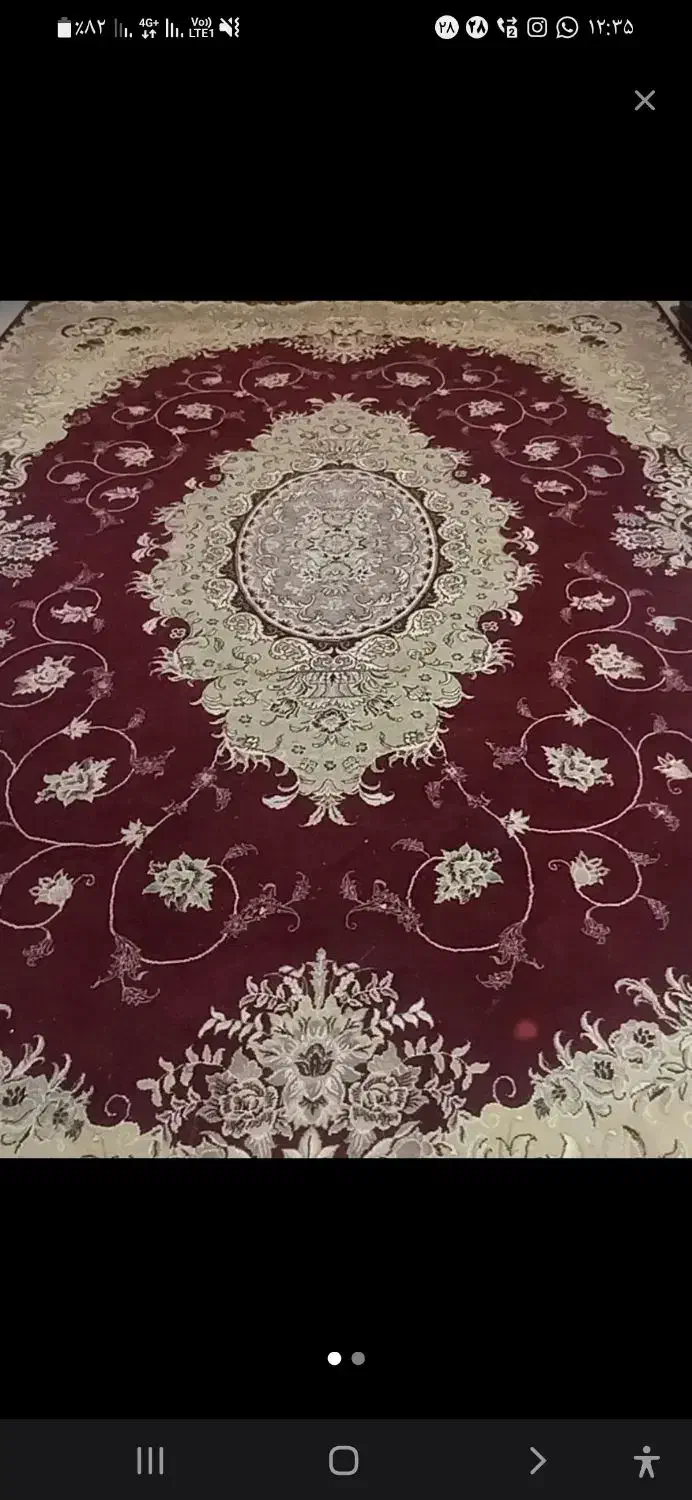 ۳عدد فرش ۱۲متری تمیز|فرش|ابریشم, |دیوار