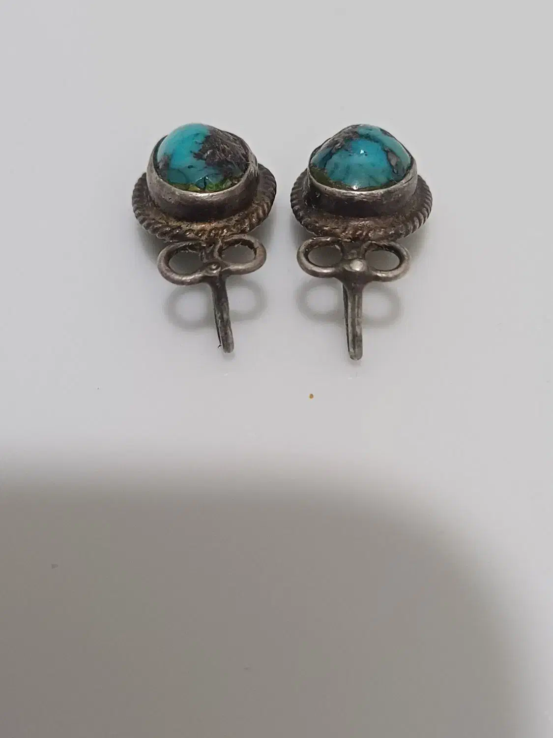 گوشواره فیروزه رکاب نقره کهنه|جواهرات|تهران, حکمت|دیوار