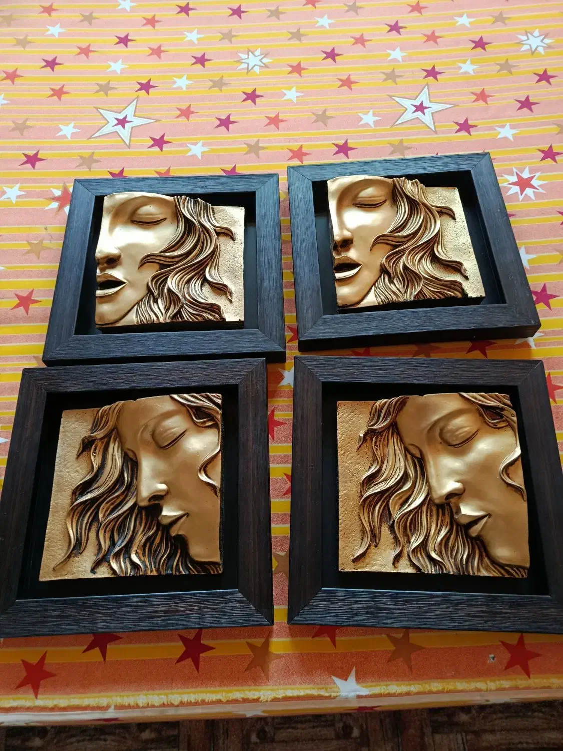 تابلو صورتک ۴عدد|تابلو، نقاشی، عکس|خرمآباد, |دیوار