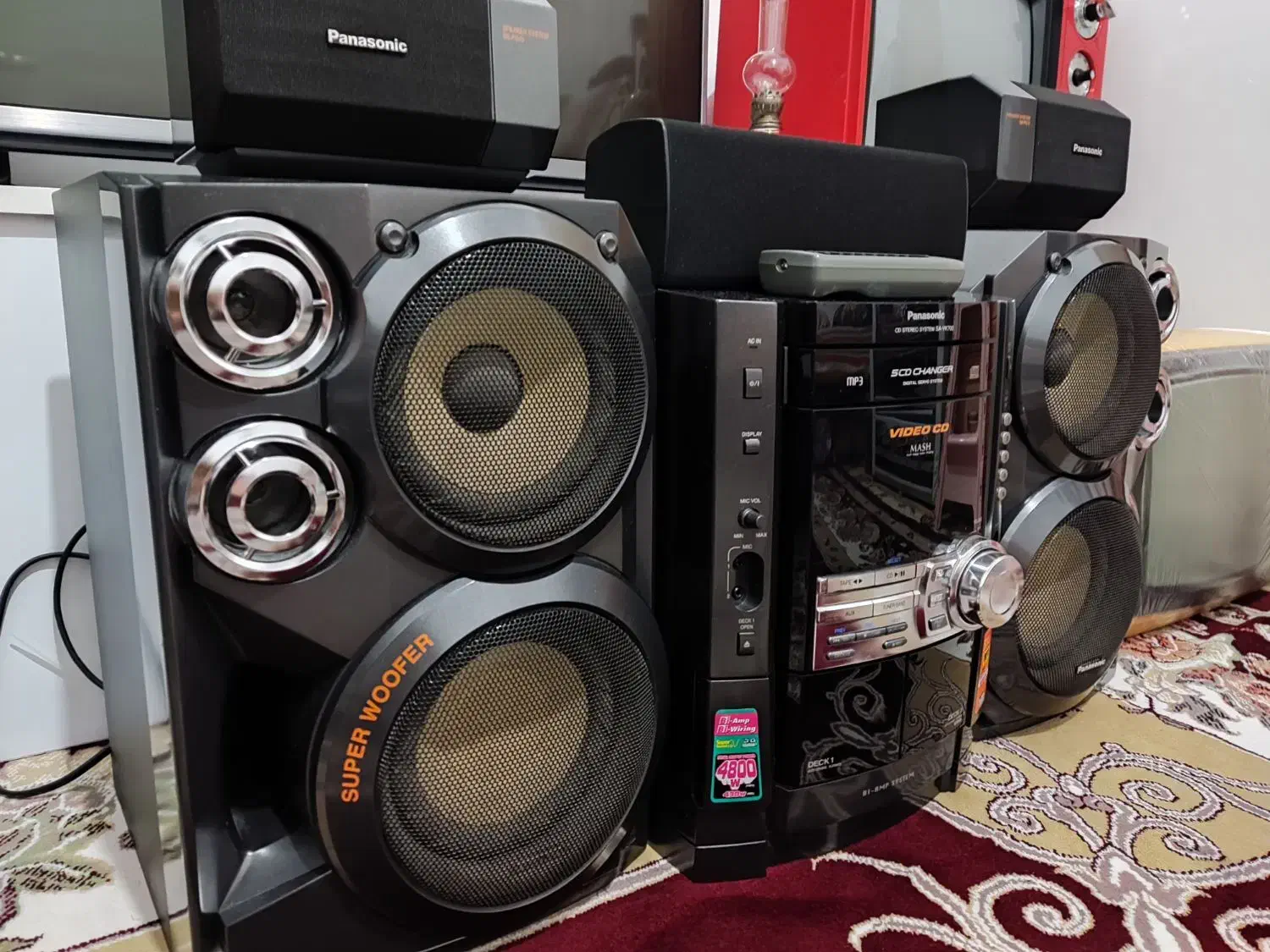 پاناسونیک 4800 وات|سیستم صوتی خانگی|قم, دروازه چوبی|دیوار