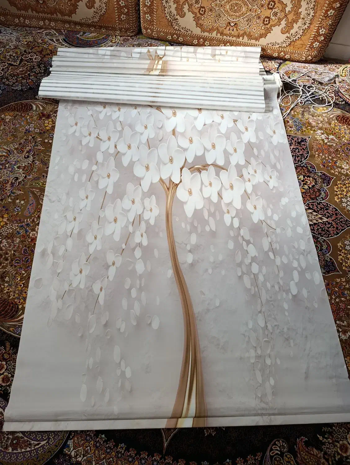 پرده زبرا|پرده، رانر، رومیزی|ورامین, شهرک مدرس|دیوار