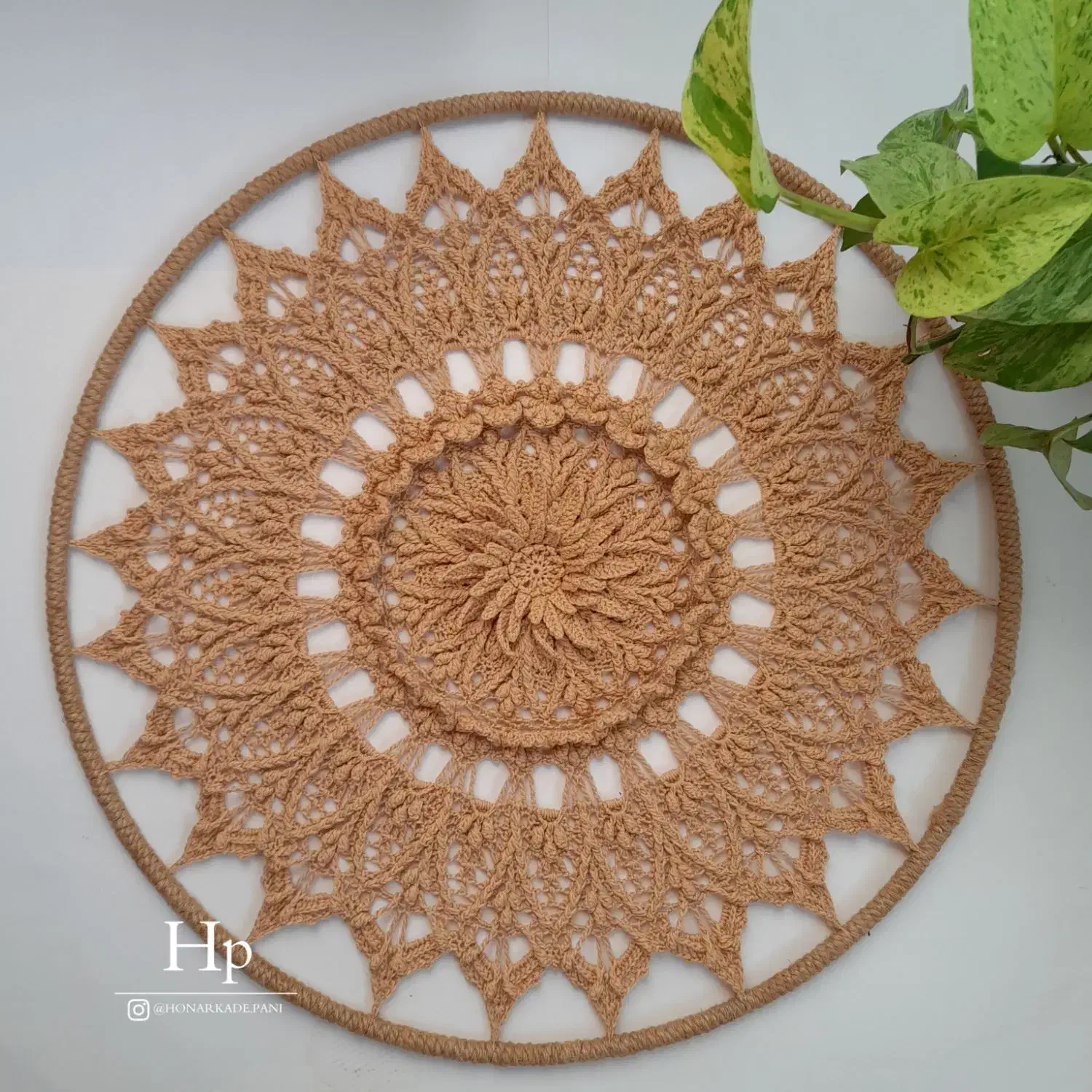 دیوارکوب قلاب بافی|صنایع دستی و سایر لوازم تزئینی|رودسر, |دیوار