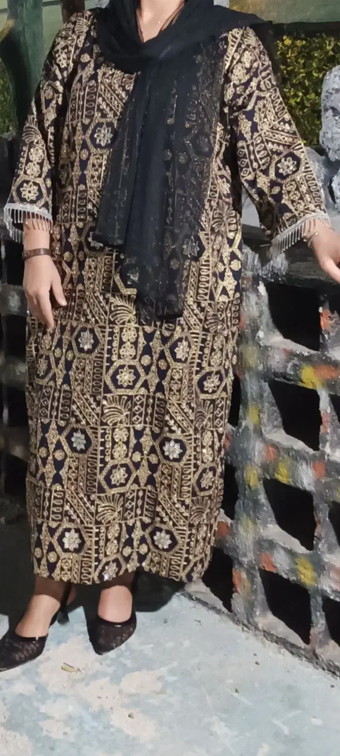 مانتو مجلسی عربی آینه کاری|لباس|مرودشت, فرهنگ|دیوار