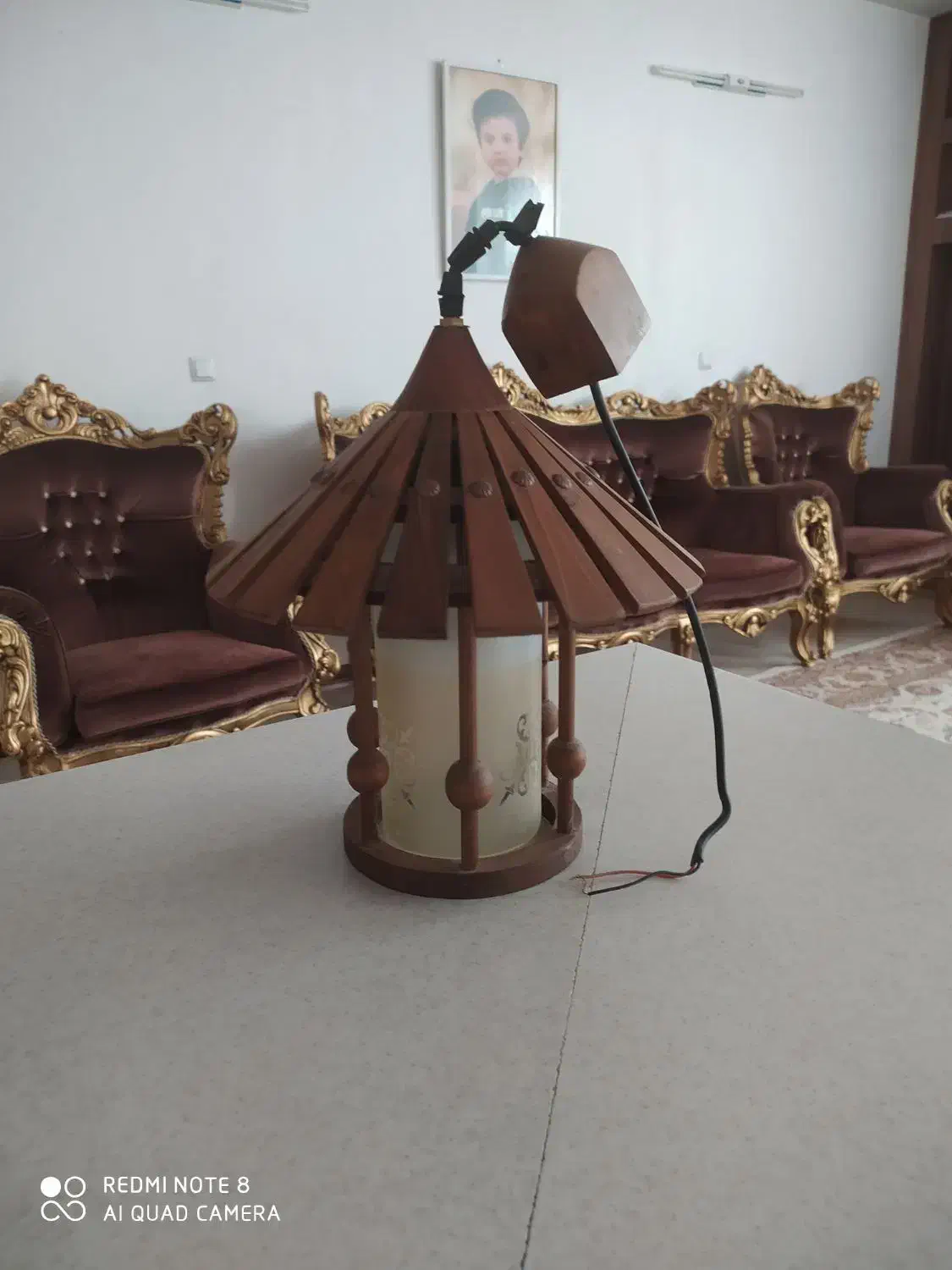 لوستر چوبی شیک|لوستر و چراغ آویز|اصفهان, آزادان|دیوار