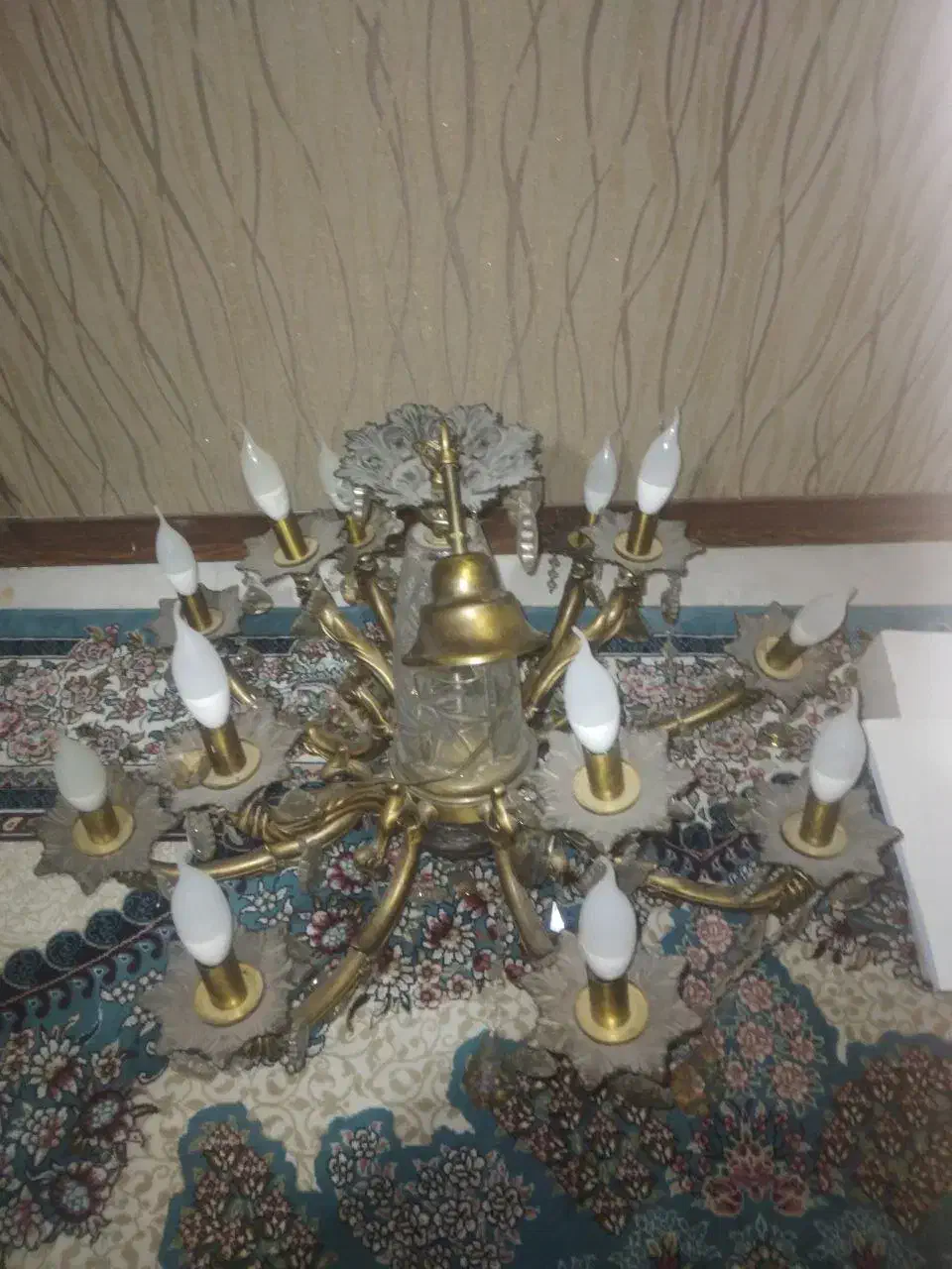 لوستر واینه شمعدان|لوستر و چراغ آویز|رودهن, |دیوار