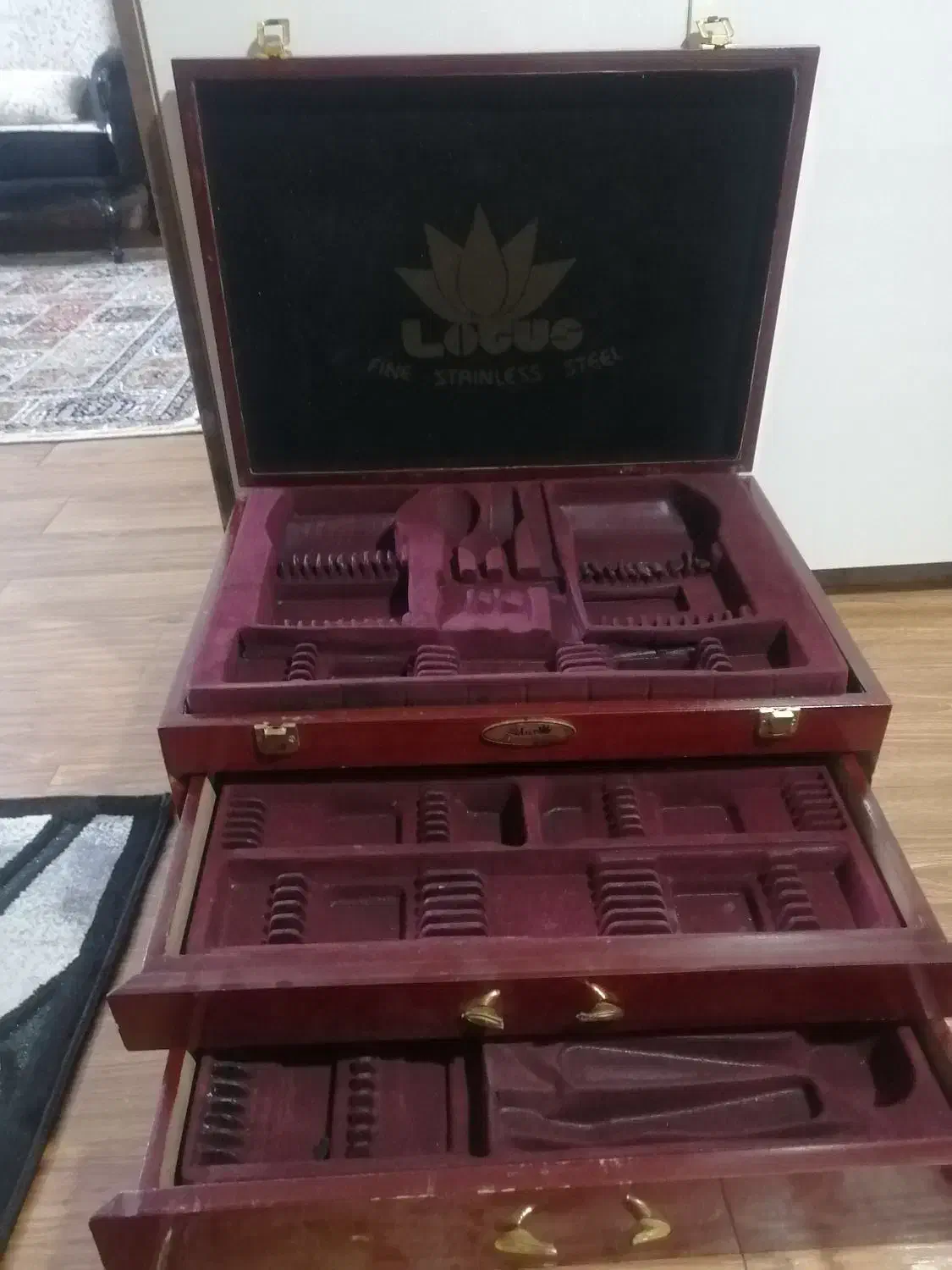 جعبه چوبی  قاشق چنگال|ظروف سرو و پذیرایی|مشهد, شهرک رازی (شهرک غرب)|دیوار