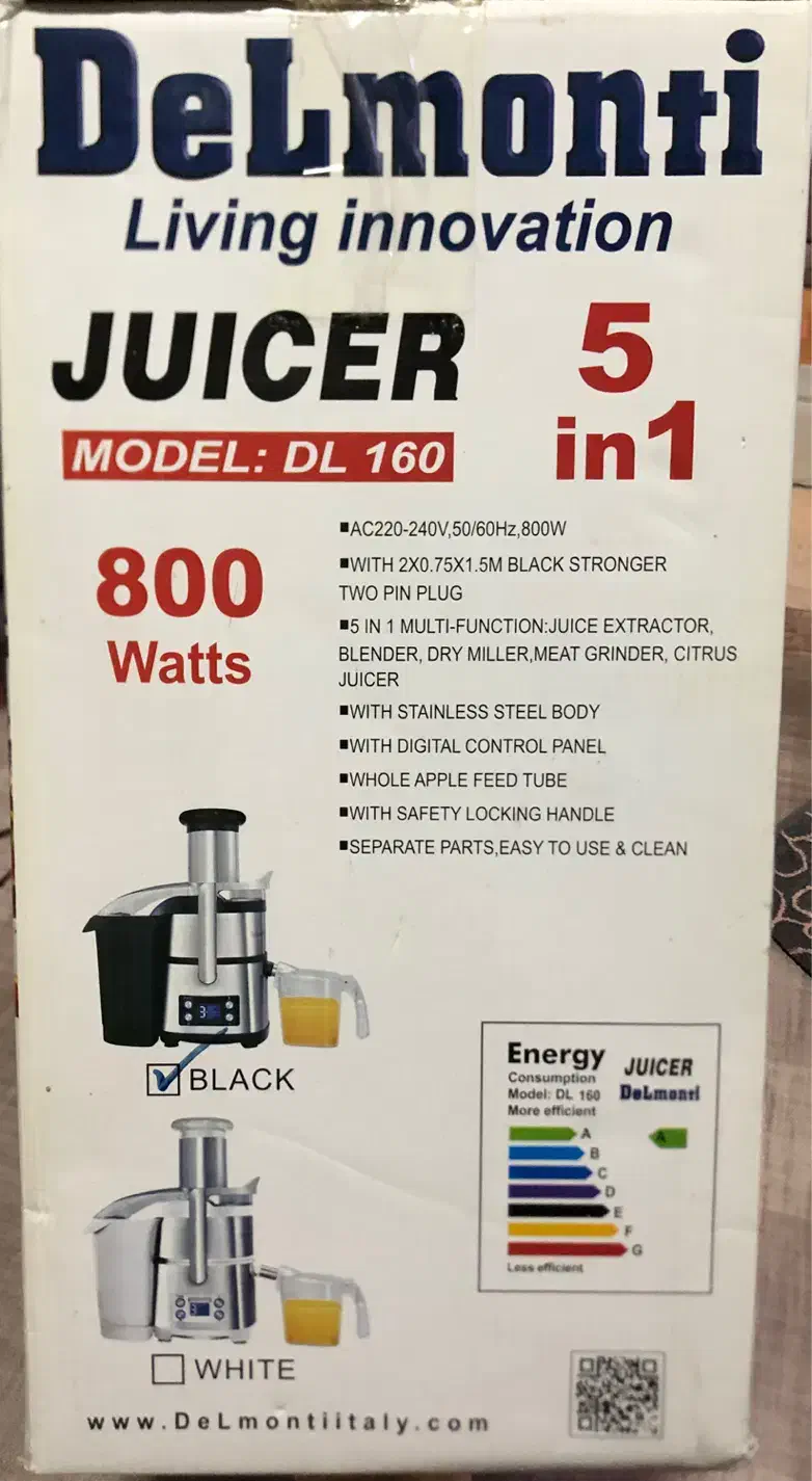 آبمیوه گیری ۵ کاره دلمونتی DL160 اصلی آکبند|آبمیوه‌گیر و آب‌مرکبات‌گیر|تهران, کوی بیمه|دیوار