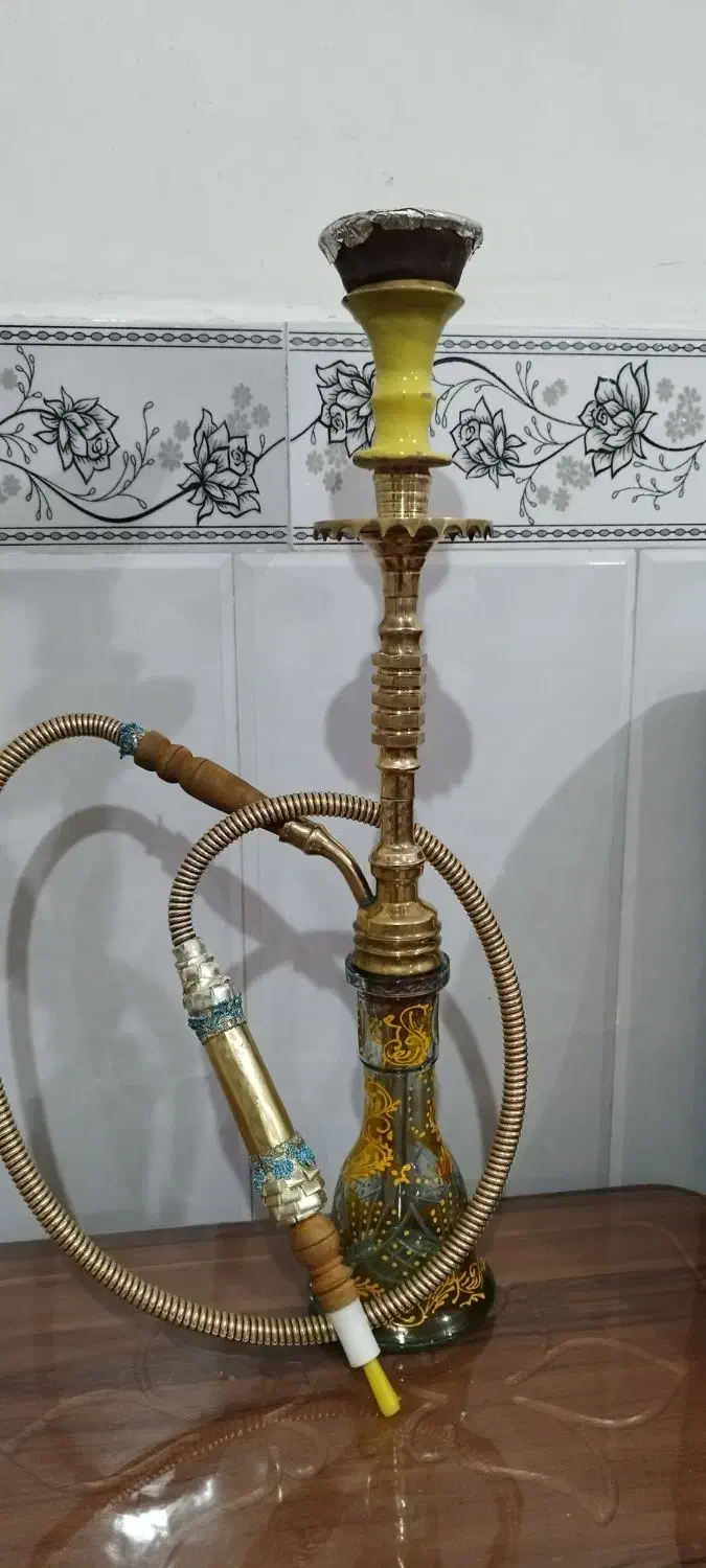 قلیان برنجی رضا ترک|کلکسیون و سرگرمی|نسیمشهر, |دیوار