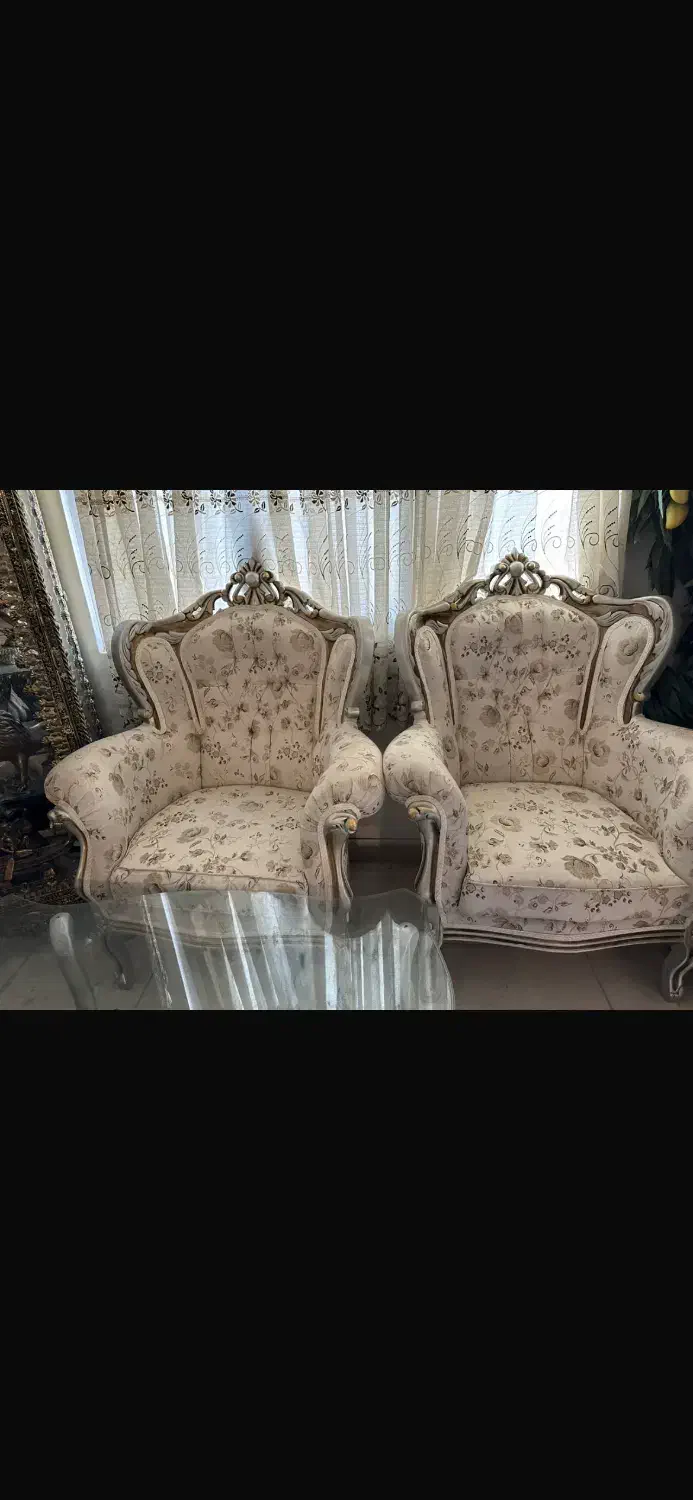 مبل سلطنتی ۹ نفر|مبلمان خانگی و میز عسلی|شیراز, صاحب الزمان|دیوار