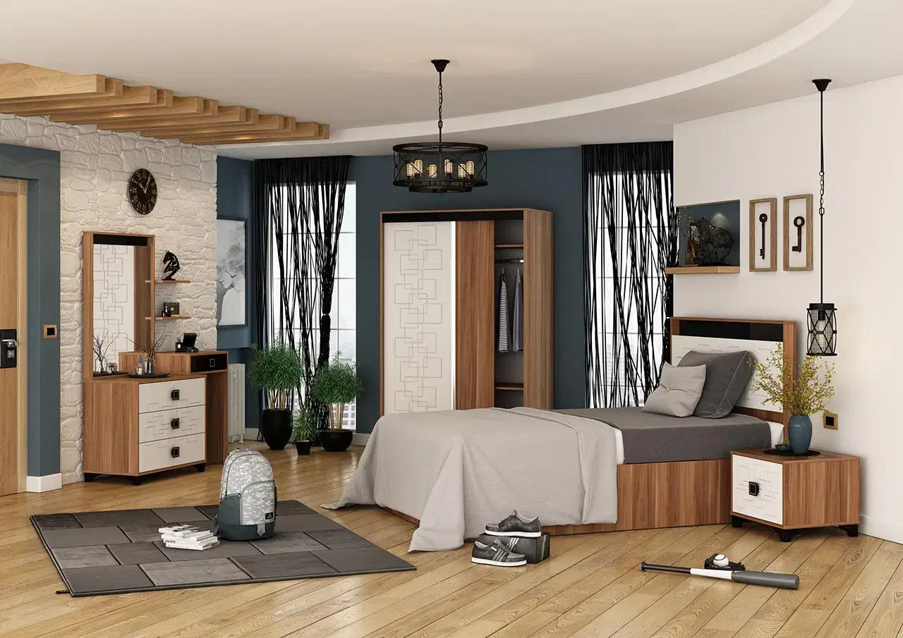 سرویس خواب ساحل چوب|تخت و سرویس خواب|یزد, |دیوار