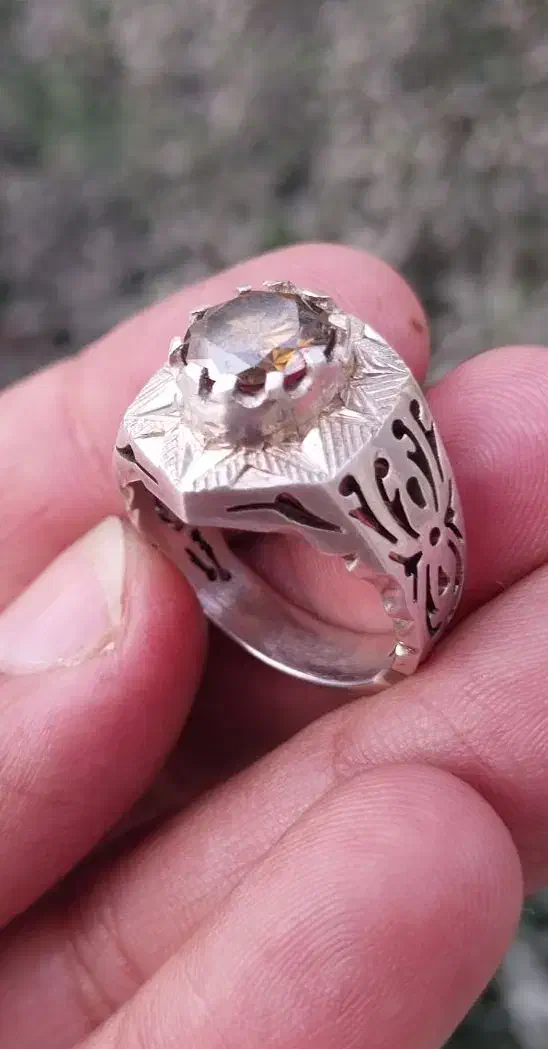 انگشتر نقره موزانایت طلای|جواهرات|بندرعباس, |دیوار