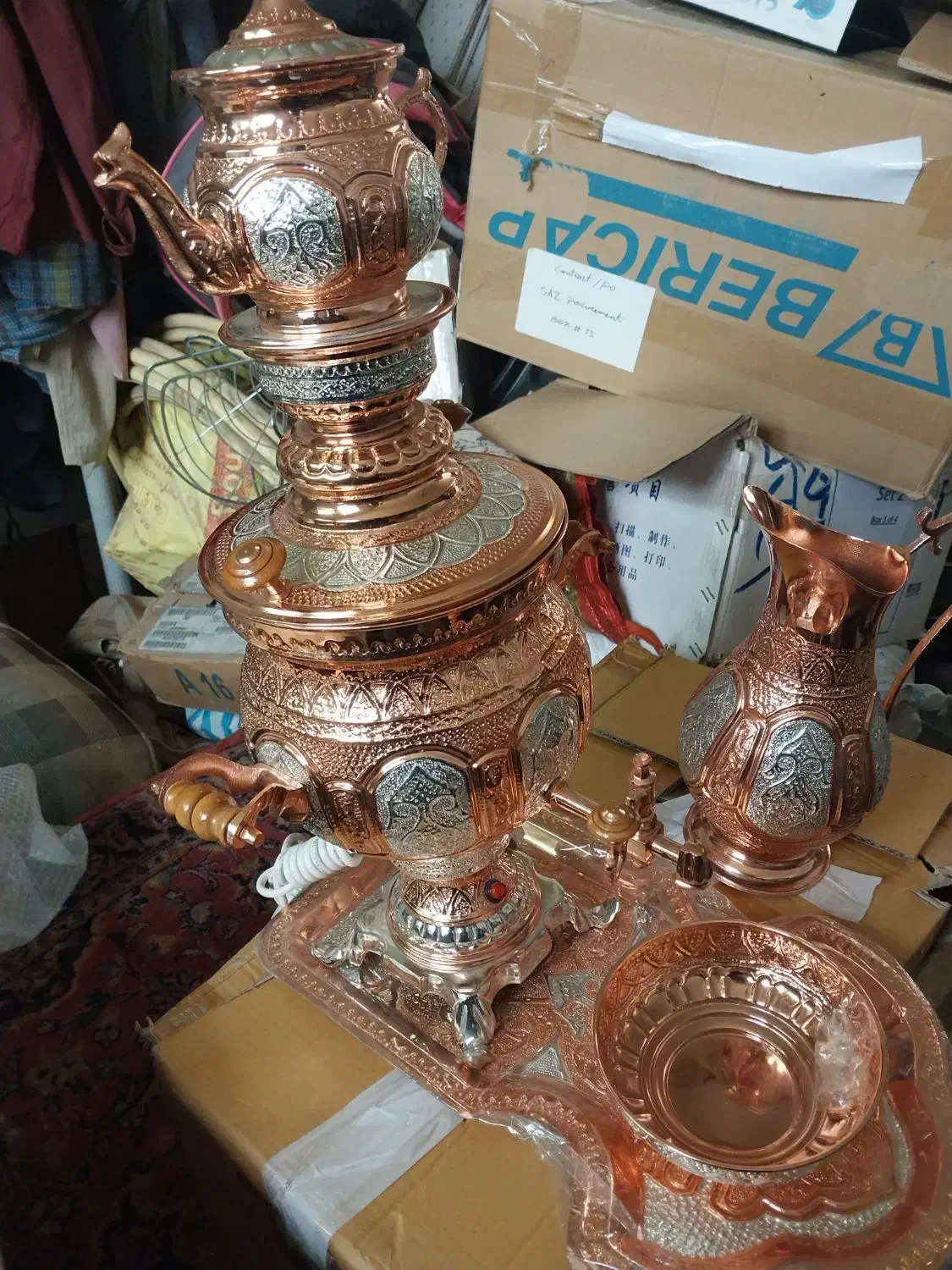 یک عدد سماورمسی ست کامل نو نو|کلکسیون اشیاء عتیقه|تهران, امام زاده عبدالله|دیوار