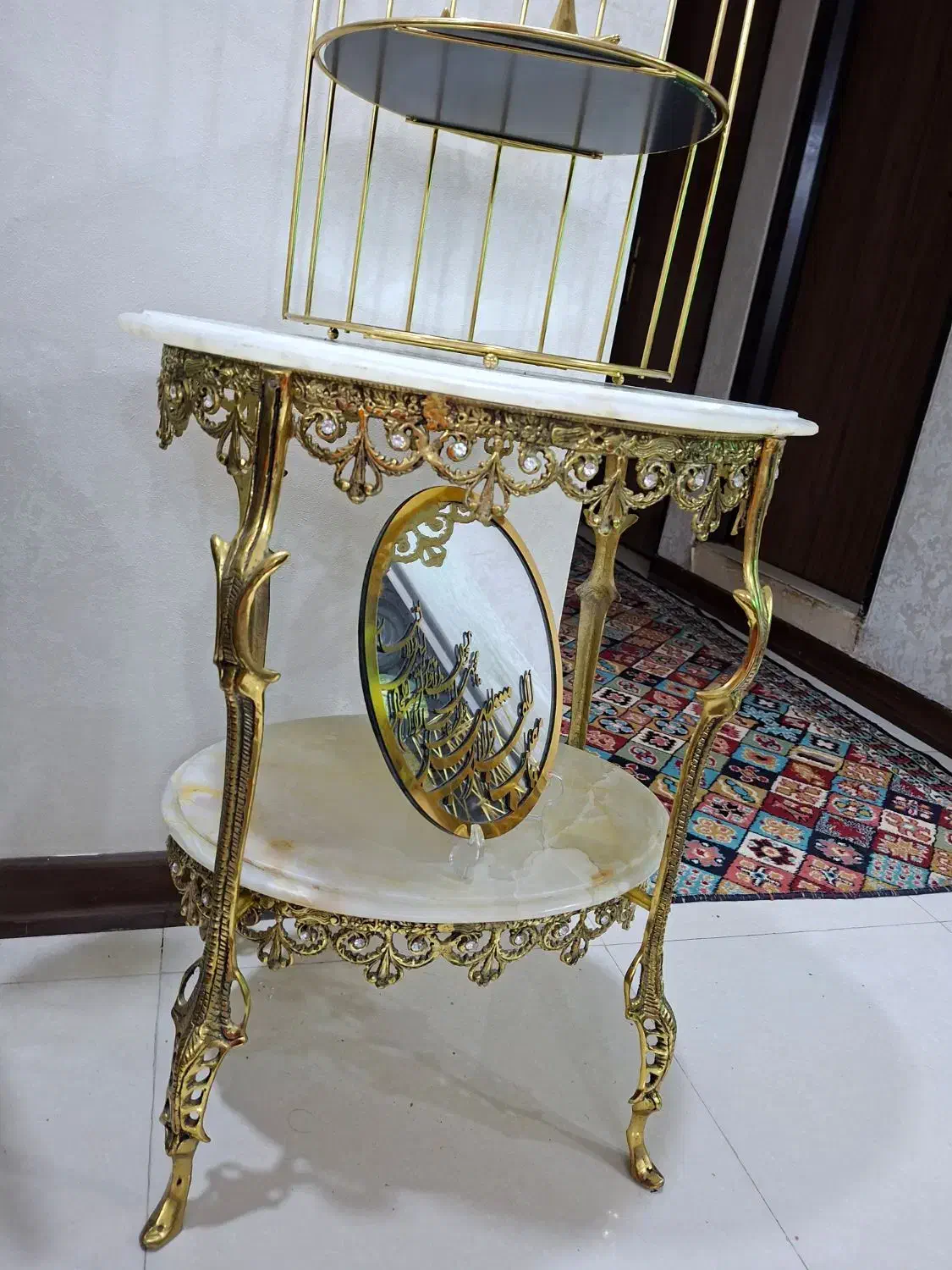 میز برنج اصل خودم سفارشی خریدم برای هفت سین|میز تلفن|قرچک, میرزائی شمالی|دیوار