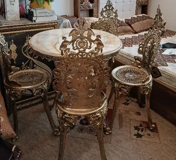 میزو صندلی نهارخوری برنز|میز و صندلی غذاخوری|بیرجند, |دیوار