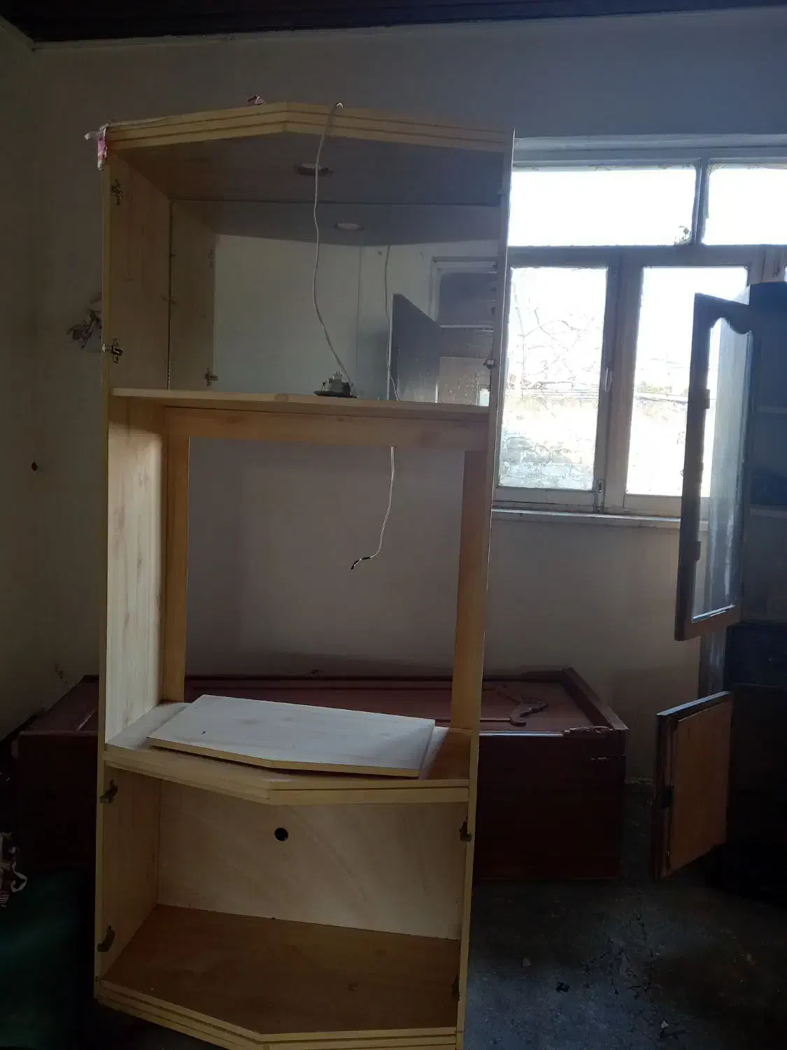 کمد چوبی زیر تلویزیون ولباسی|جاکفشی، کمد، دراور|بندر انزلی, نوغان|دیوار