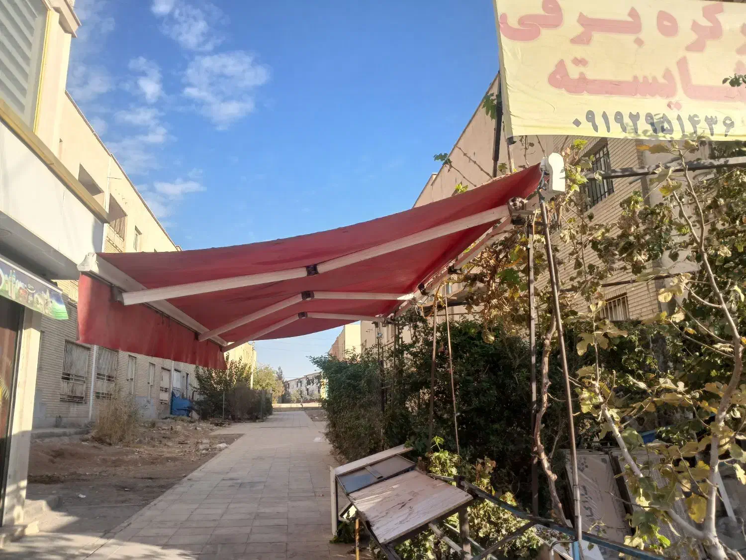 سایبان بازشو|فروشگاه و مغازه|پرند, فاز ۵|دیوار