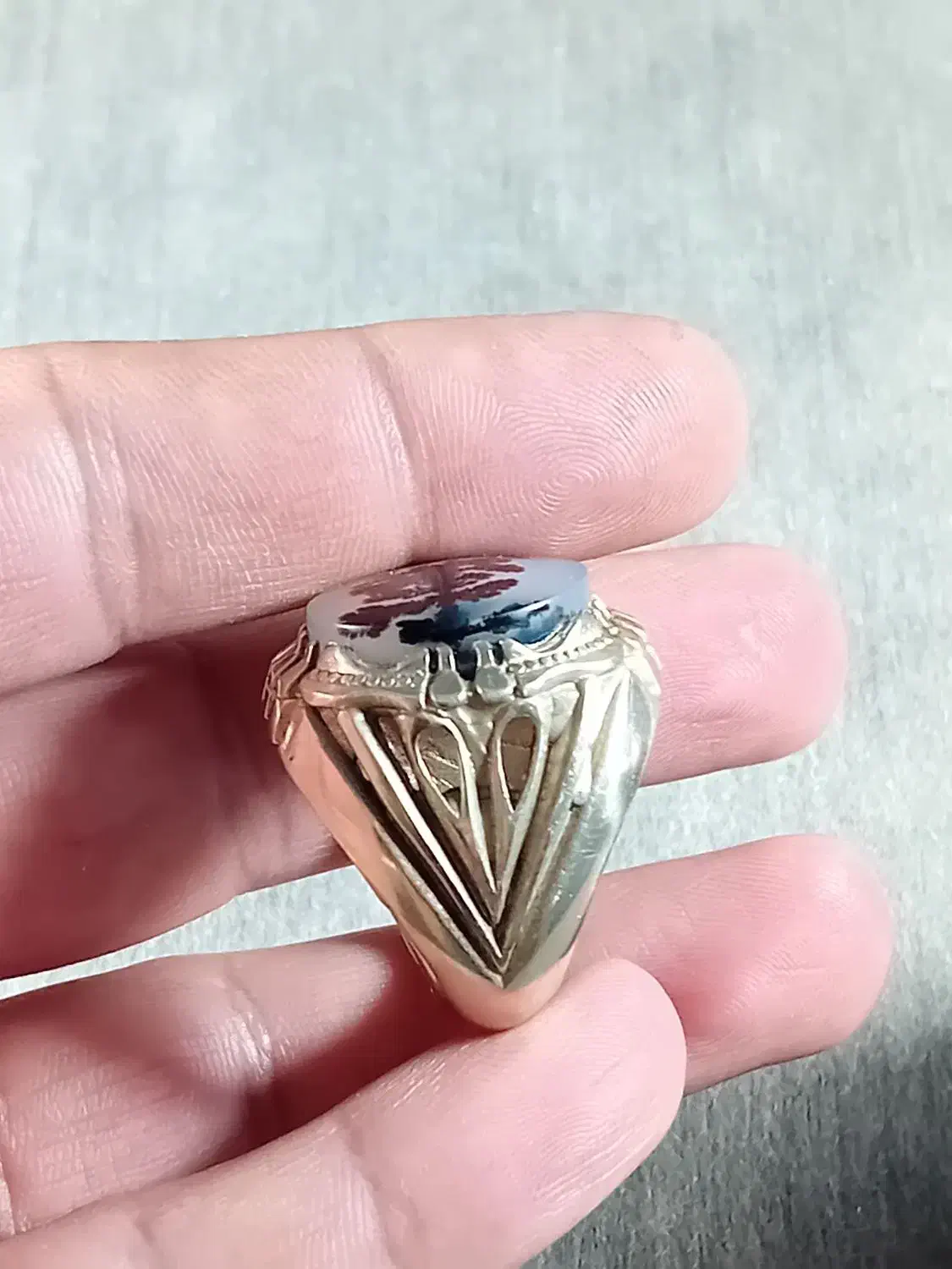 انگشتر عقیق شجر صادراتی|جواهرات|بم, |دیوار