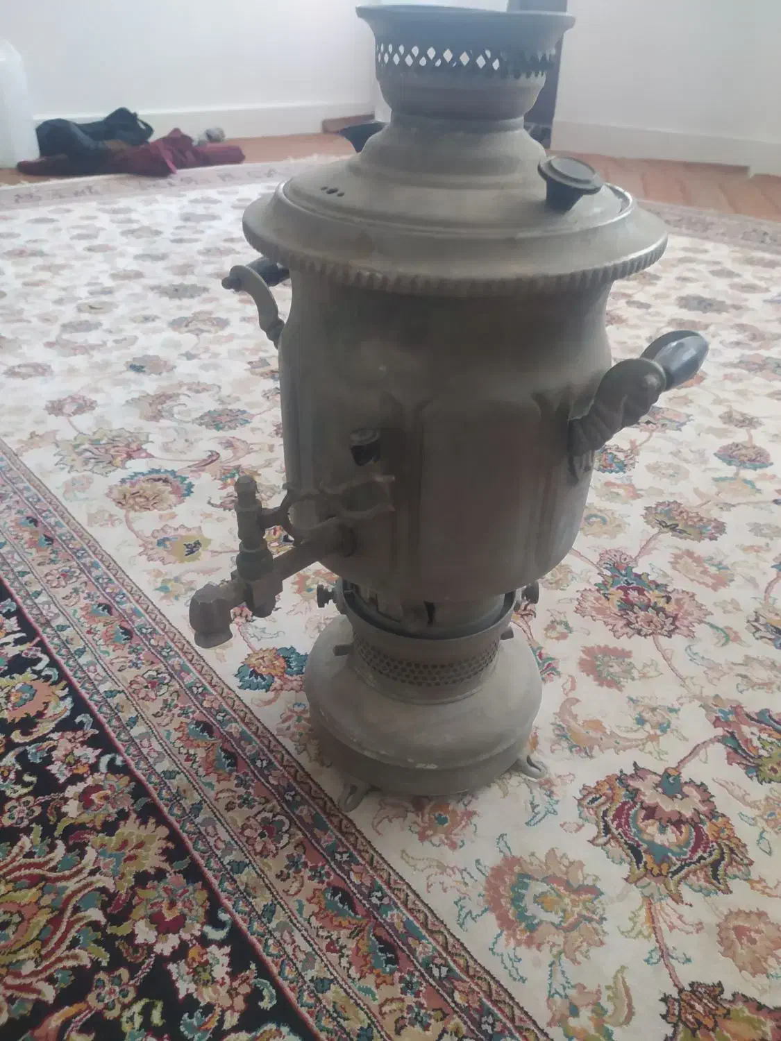 سماور برنجی|کلکسیون اشیاء عتیقه|بیرجند, |دیوار