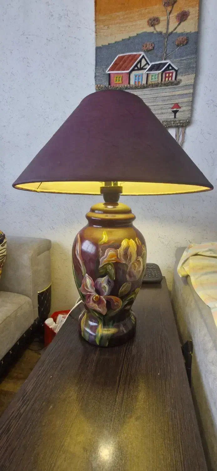 اباژور با نقاشی دست|چراغ خواب و آباژور|پردیس, فاز ۲|دیوار