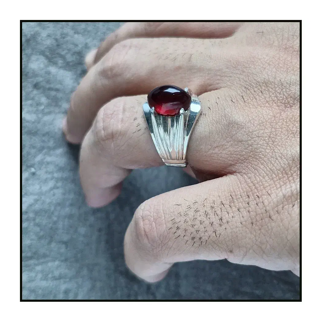 گارنت یاقوت سیلان رکاب نقره دست ساز|بدلیجات|تهران, آذری|دیوار