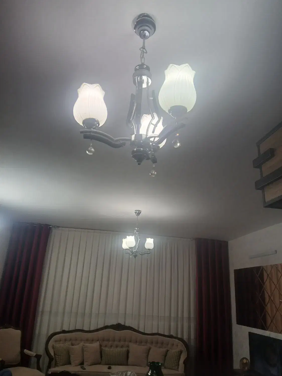 لوستر ۳شاخه یه جفت|لوستر و چراغ آویز|محمدیه-قزوین, |دیوار