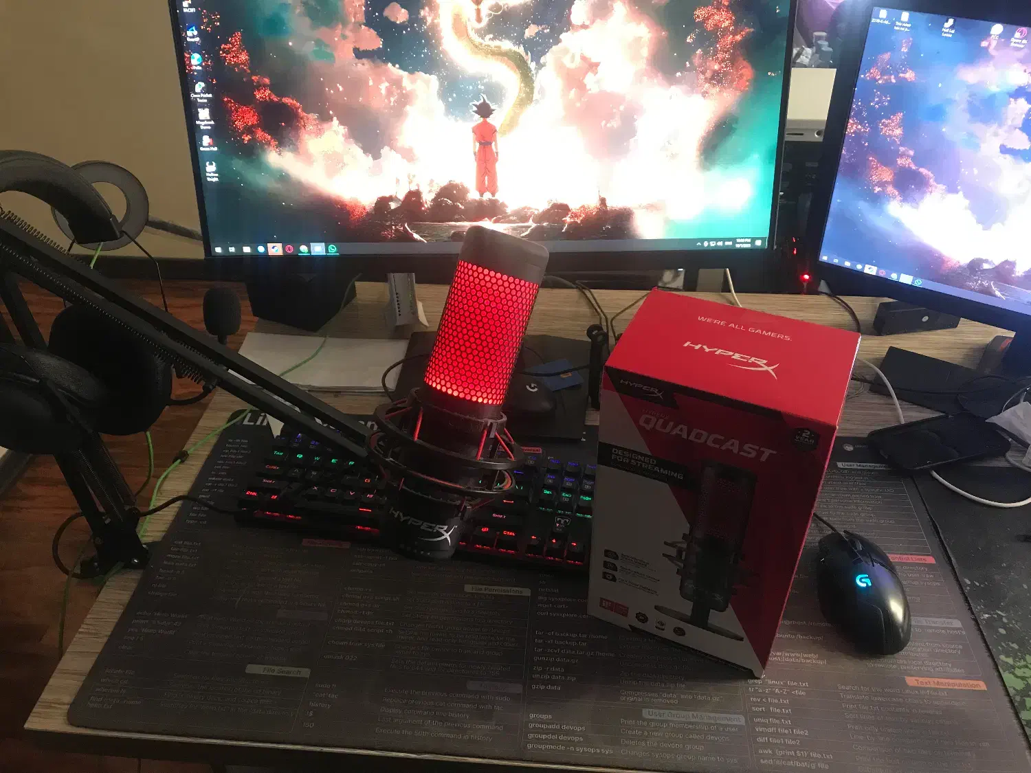 میکروفون Hyperx quadcast همراه با پایه بازویی|قطعات و لوازم جانبی رایانه|کرج, کیانمهر|دیوار