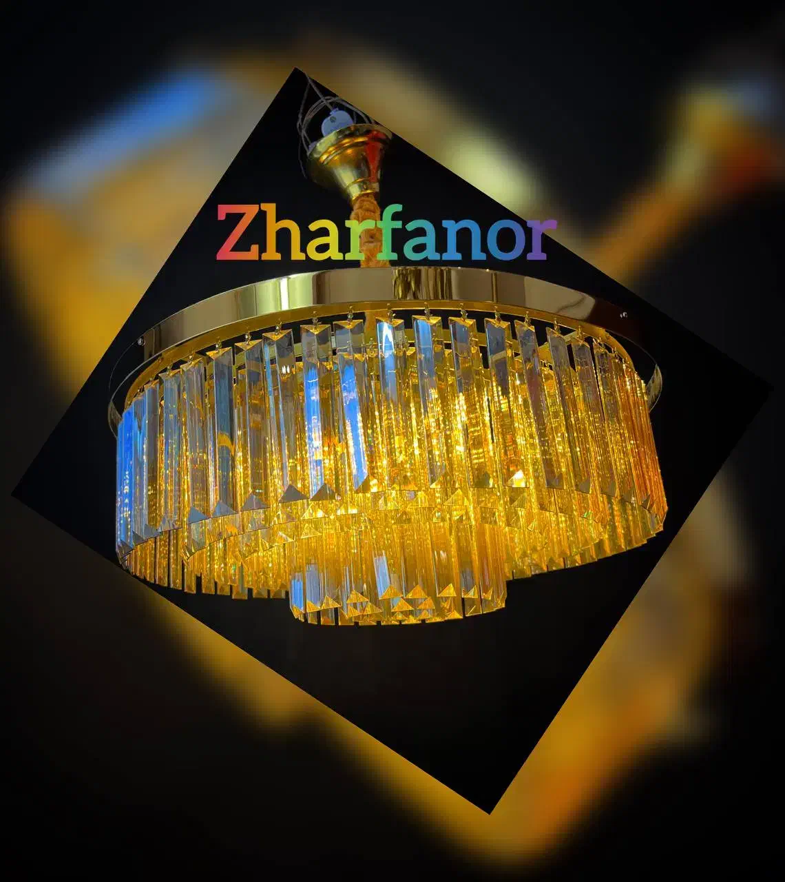 لوستر کریستالی تخت|لوستر و چراغ آویز|اصفهان, کوجان|دیوار