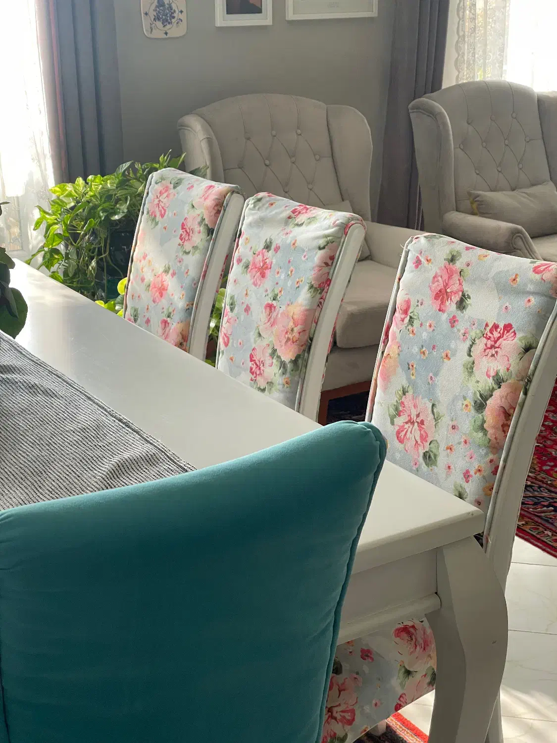 میز ناهارخوری۸نفره|میز و صندلی غذاخوری|شبستر, |دیوار