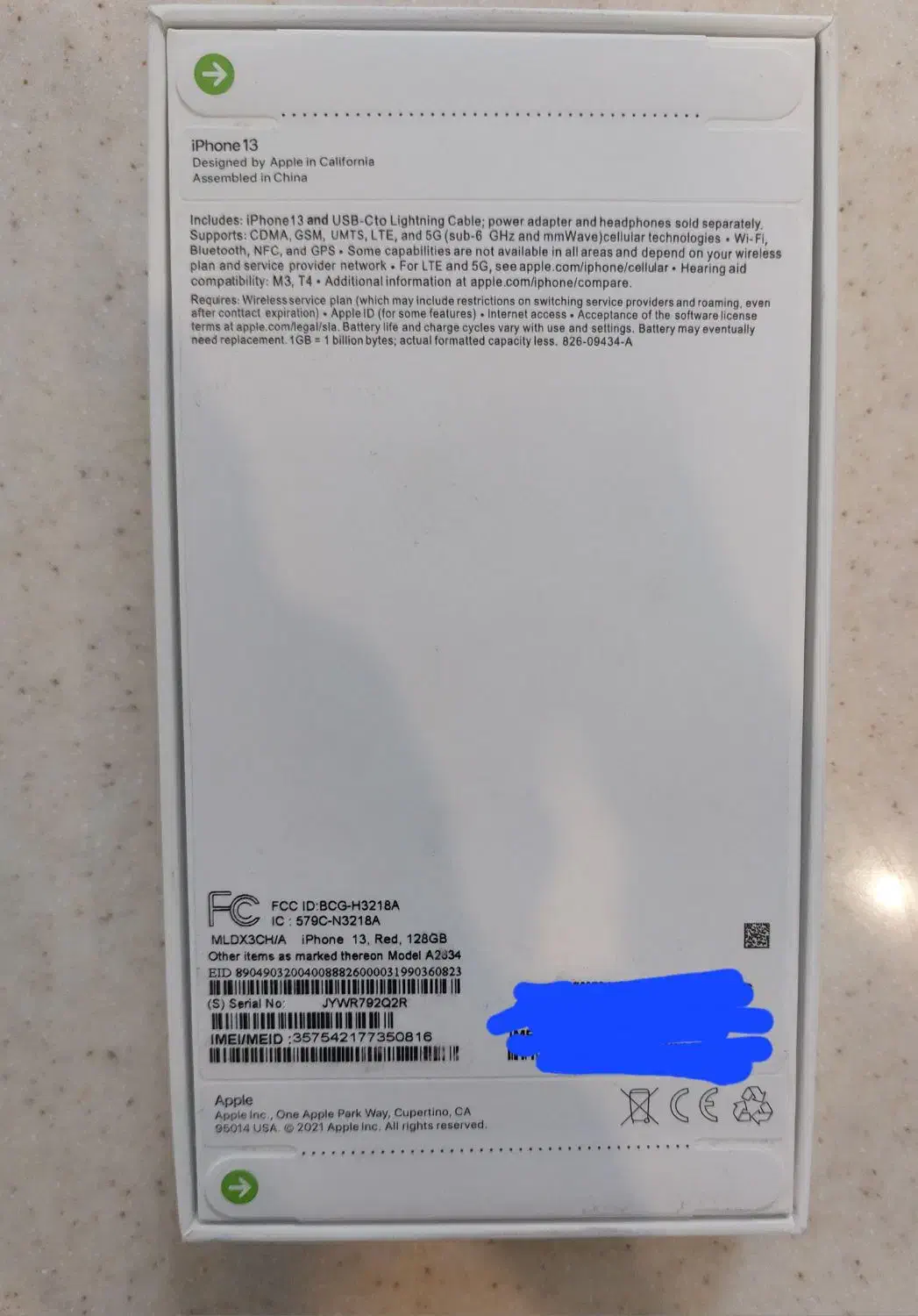 آیفون۱۳ chدوسیم رنگ قرمز دو سیم پلمپ|موبایل|رشت, بلوار گیلان|دیوار