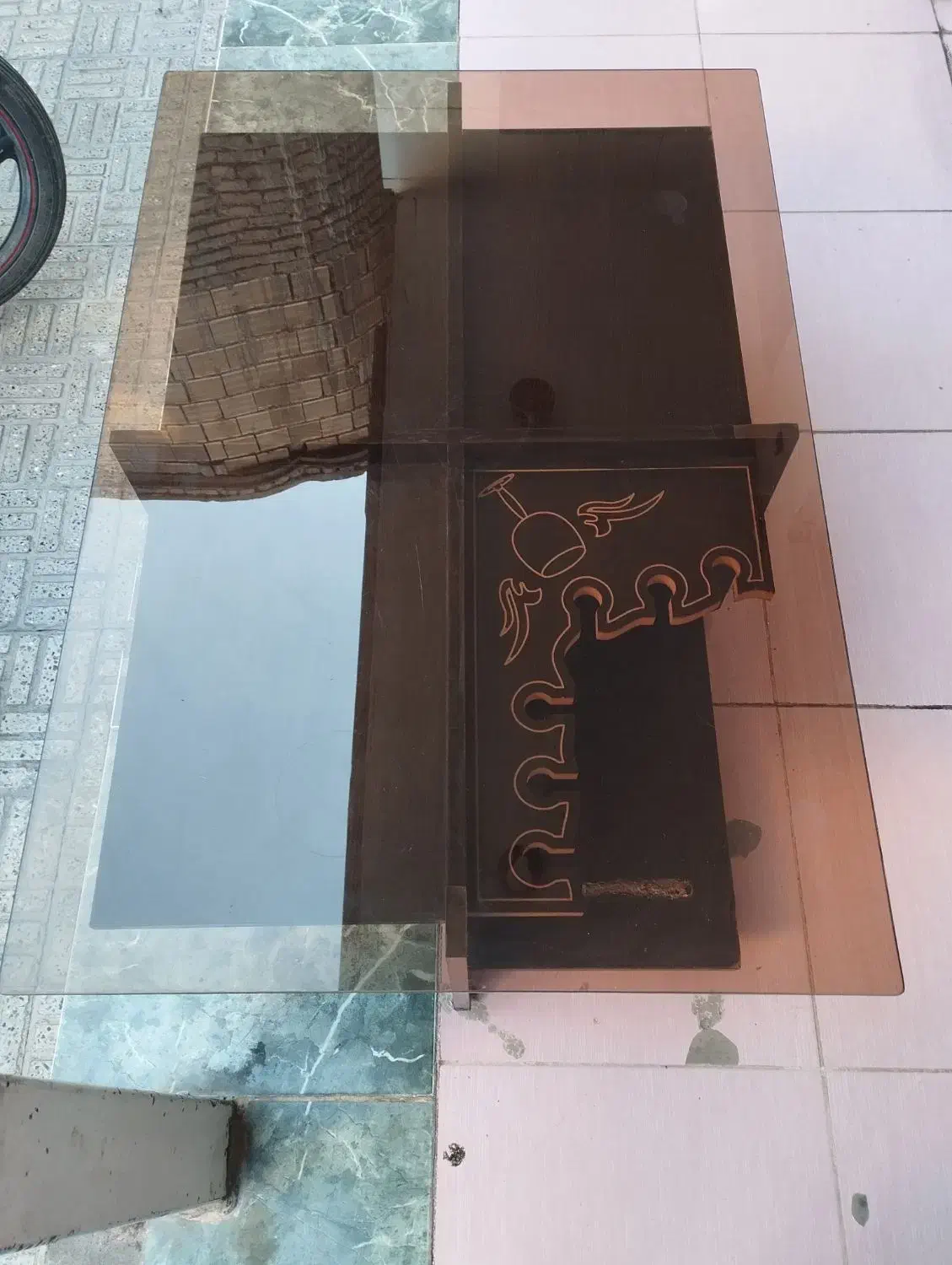 فروش میز شیشه‌ای|میز و صندلی غذاخوری|شهرکرد, |دیوار