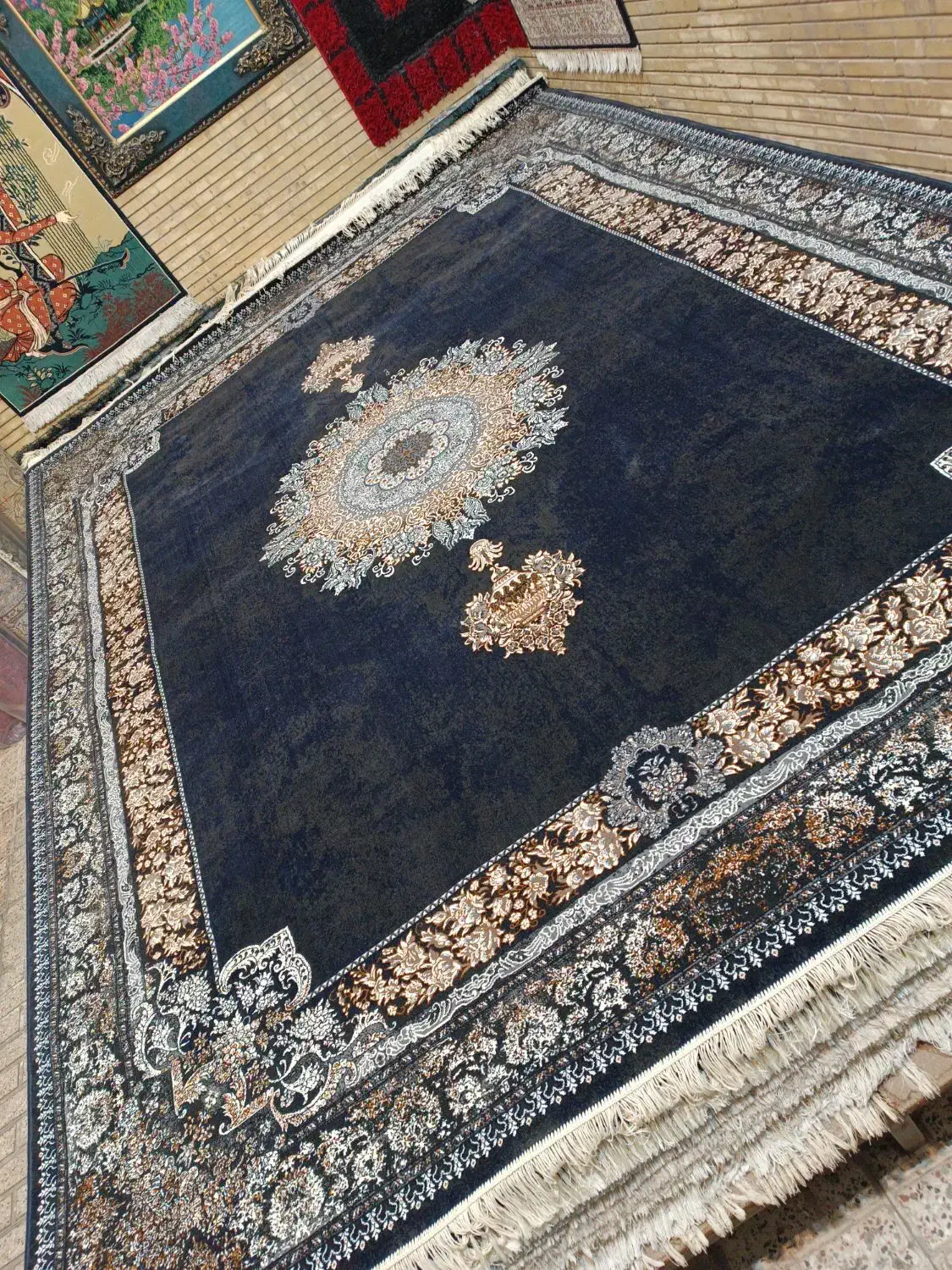 سرمه ای پتینه جفت ۱۲ متری سنگین وزن پرگوشت|فرش|مشهد, شهید مطهری|دیوار