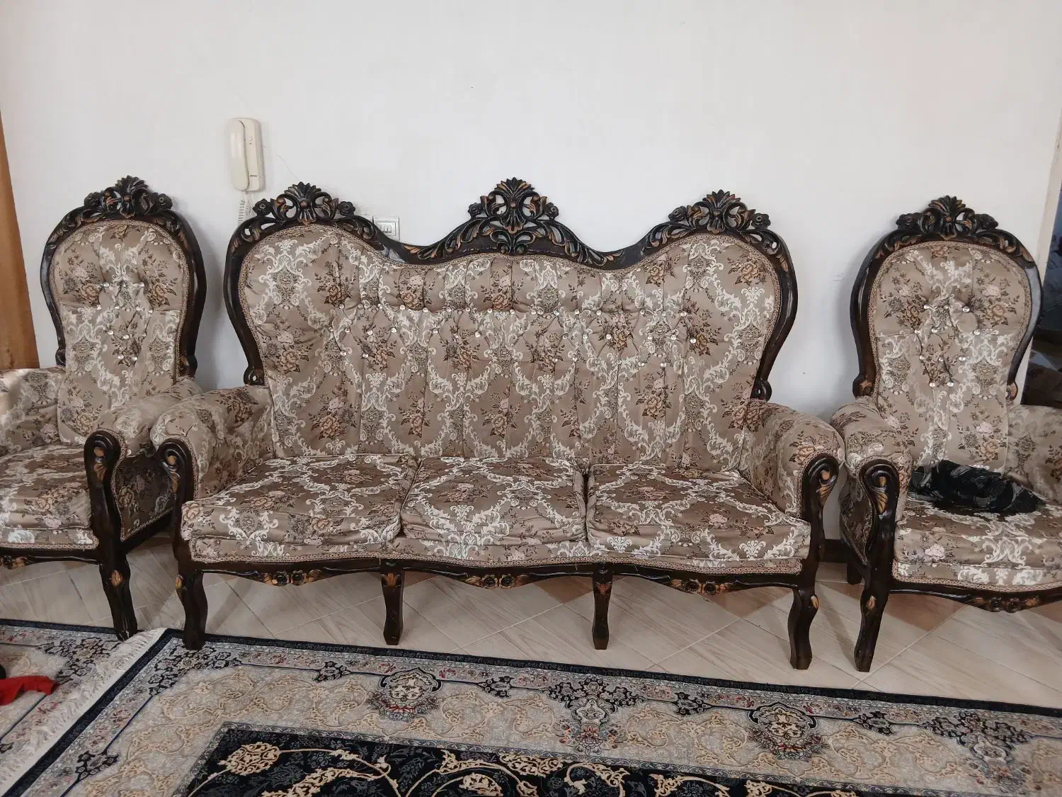 مبل ۹ نفره ۸ تومن|مبلمان خانگی و میز عسلی|دلیجان, |دیوار