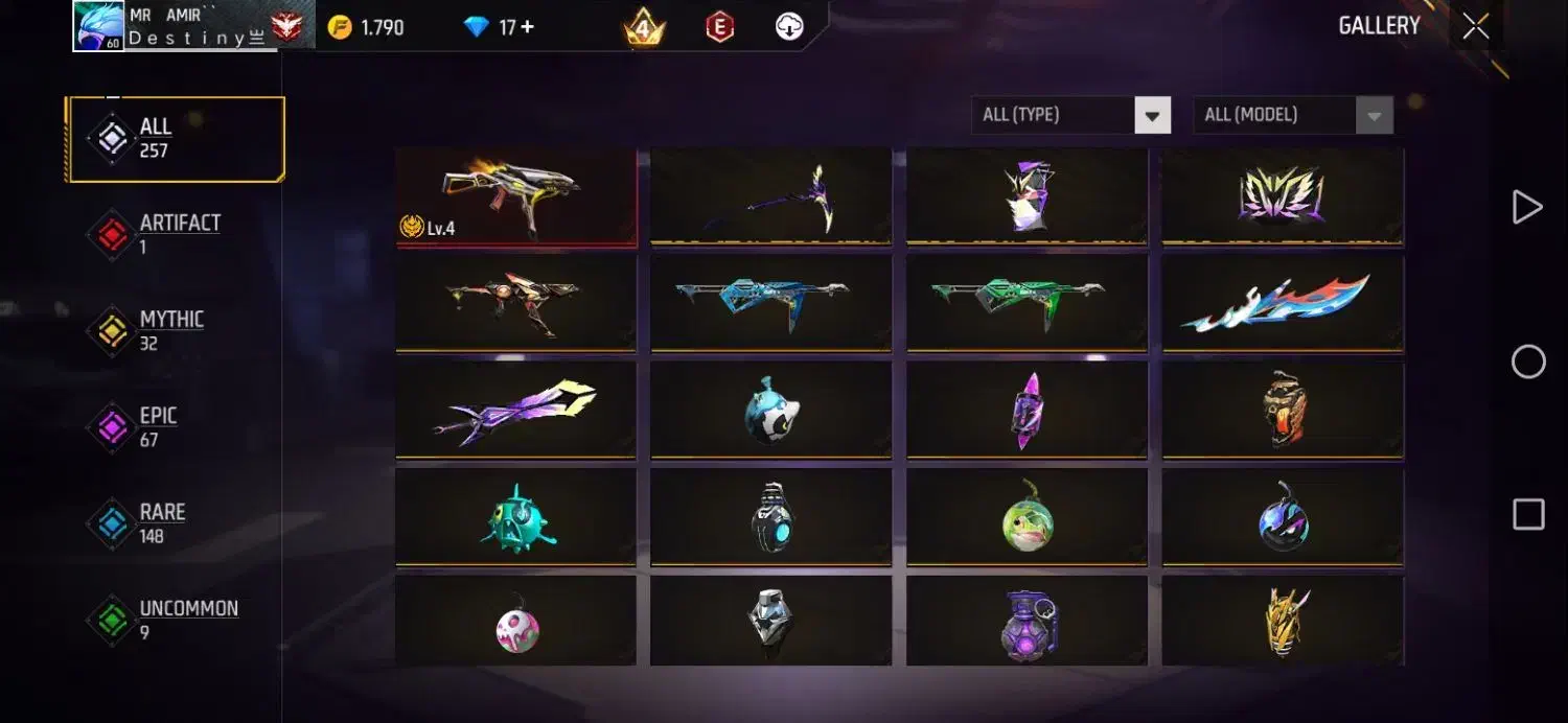 اکانت فری فایر گاد|کنسول، بازی ویدئویی و آنلاین|یاسوج, |دیوار