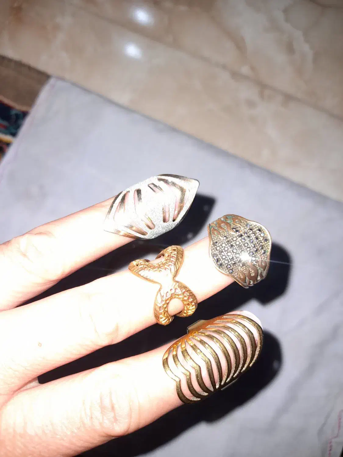 دستبند استیل و انگشتر طلا روس|بدلیجات|نسیمشهر, |دیوار